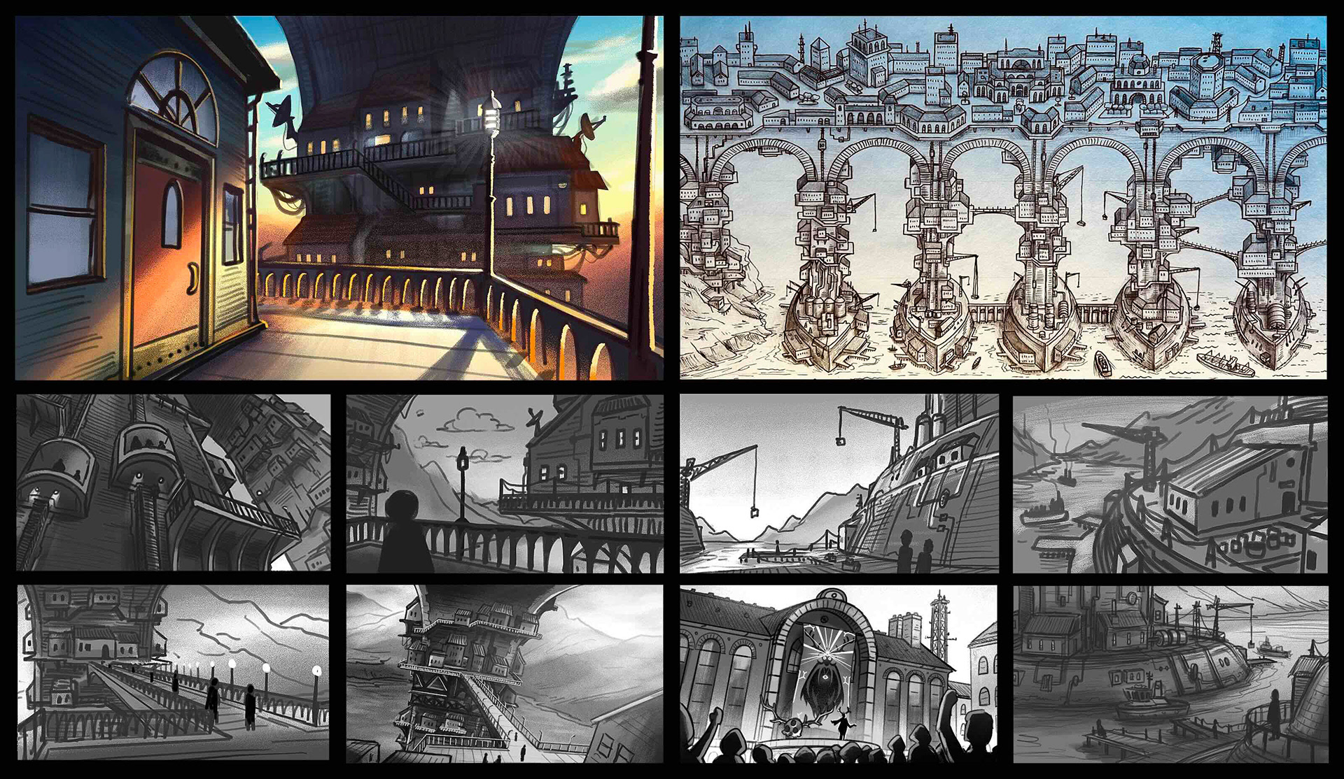 "Bridge City" – Concept Sketches