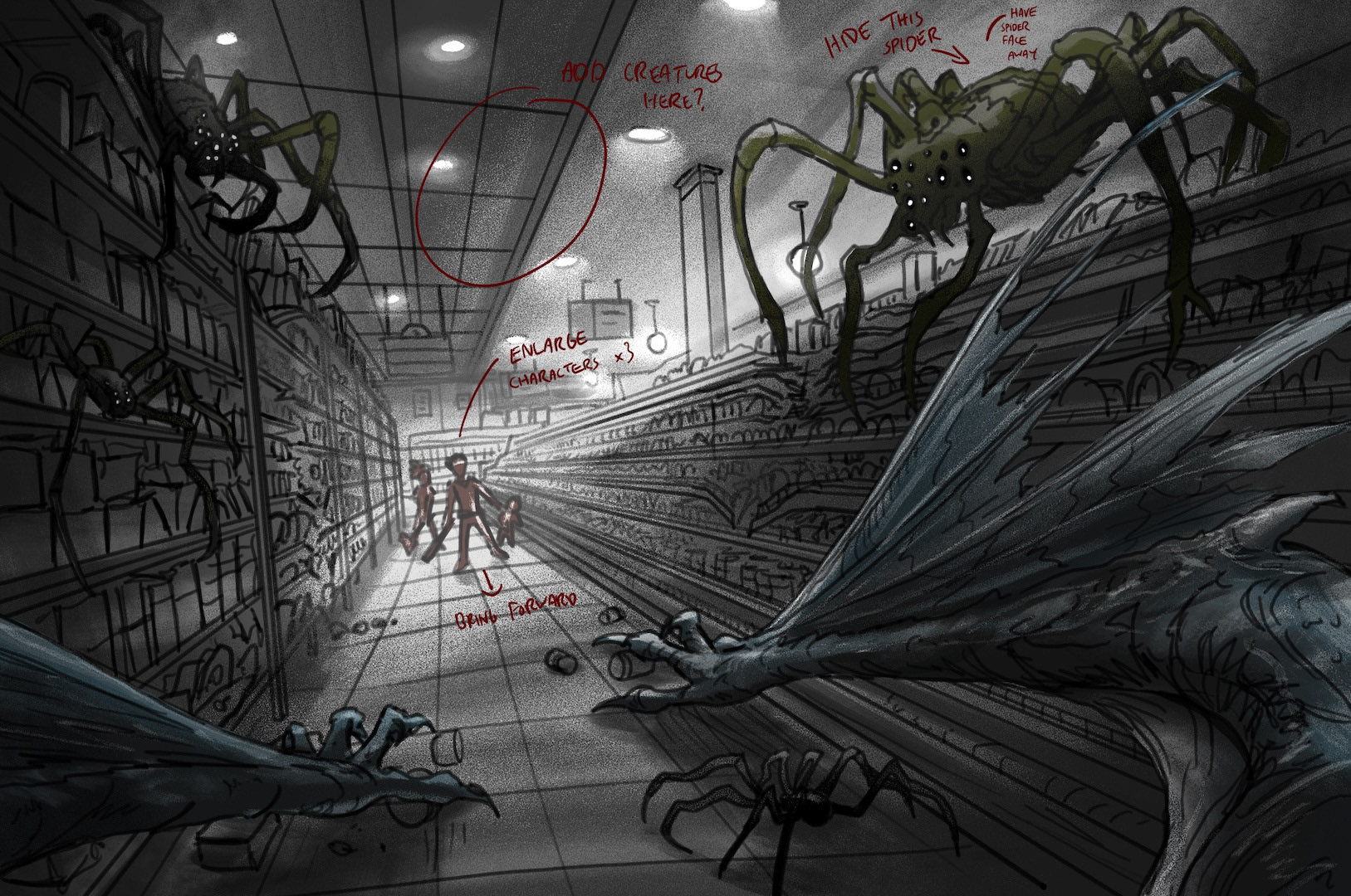 "The Mist" – Initial Sketch