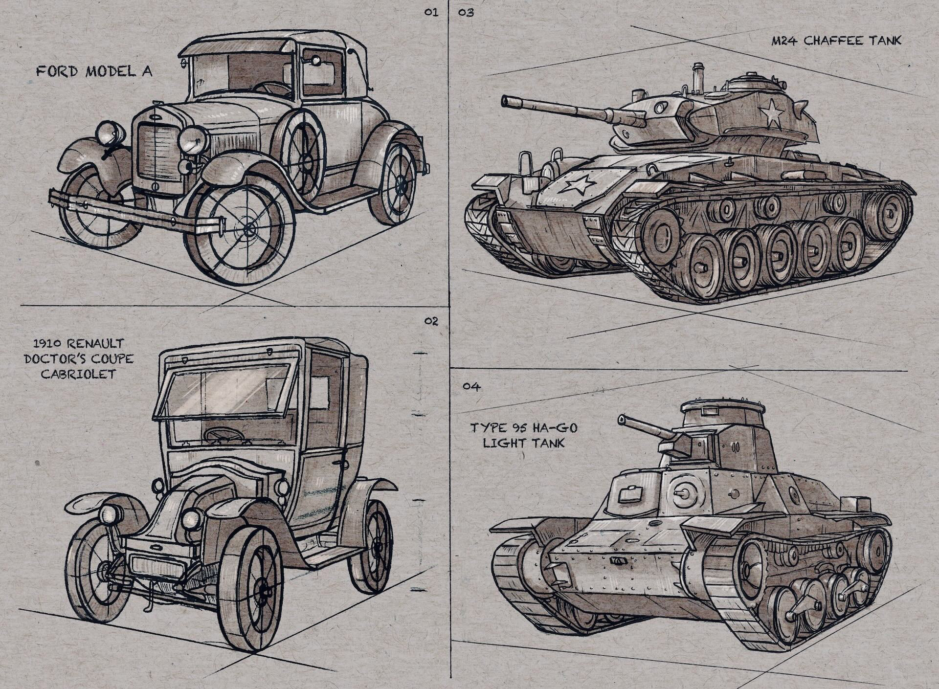 Sketched Vehicle Studies