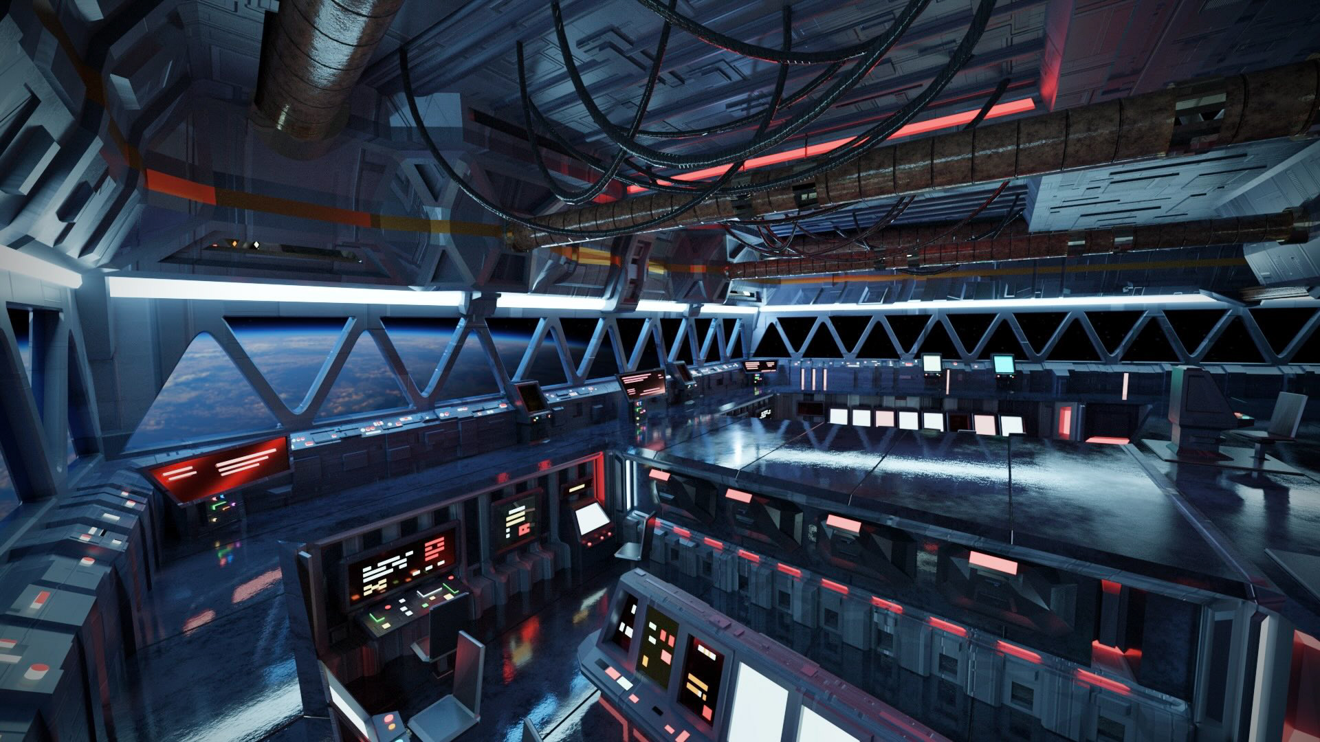 Spaceship CG Set Design – Blender Cycles Render