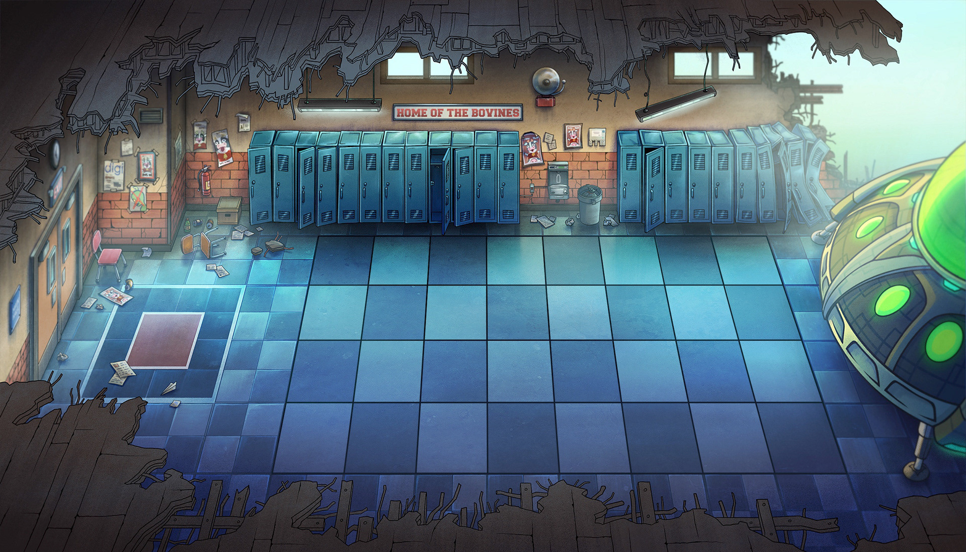 Level Background Art – Hallway