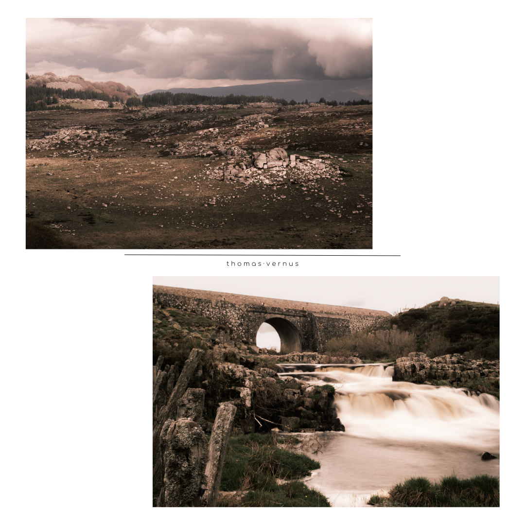 Le Chemin du Péril. Ce qui m'a le plus marqué en Lozère, c'est le paysage chaotique.  Les causses sont des grandes étendues de champs et de roches à nues,  desquels s'élèvent quelques bosquets de conifères.  La vision évoque immédiatement la Nouvelle Zélande, et la Terre du Milieu ...