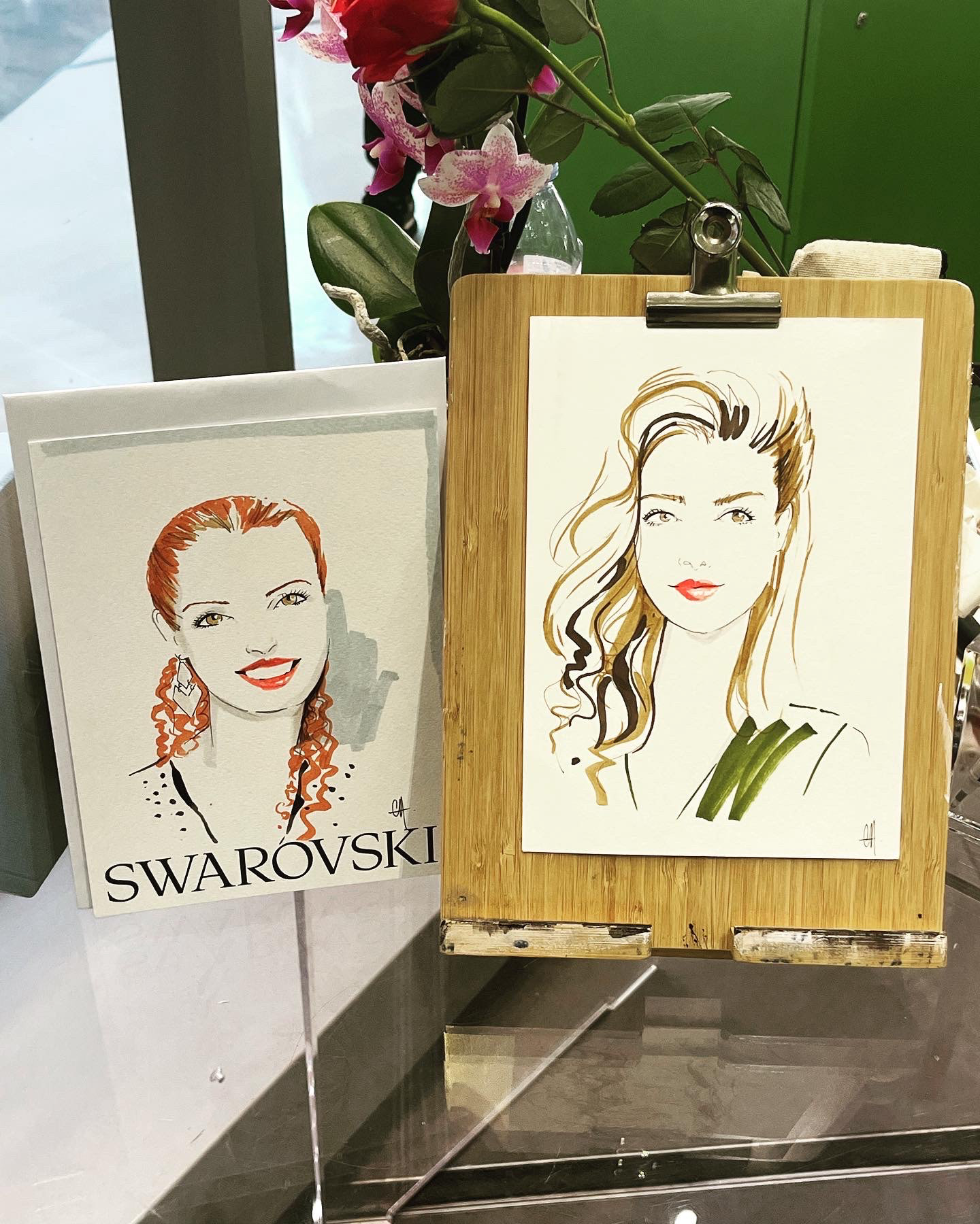 Live Drawing Swarovski Aeroville  Fete des Mères 2024