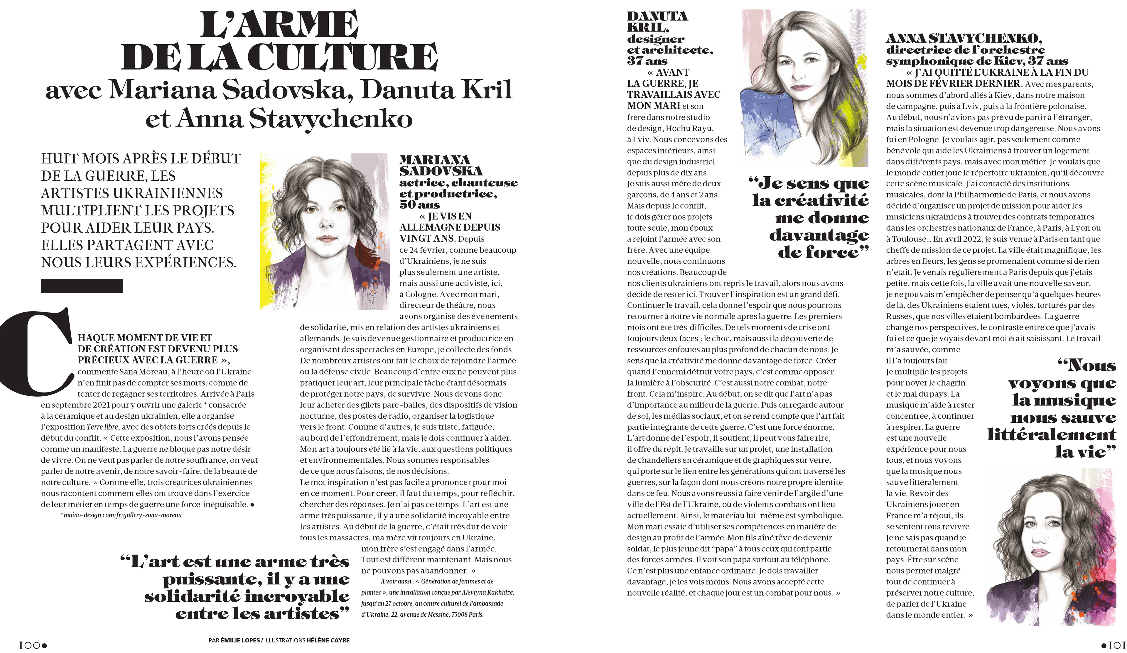 Portraits Madame Figaro Octobre 2022