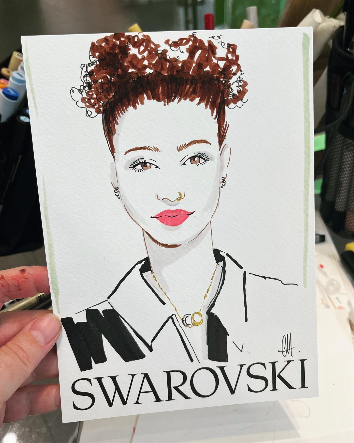 Live Drawing Swarovski Aeroville  Fete des Mères 2024