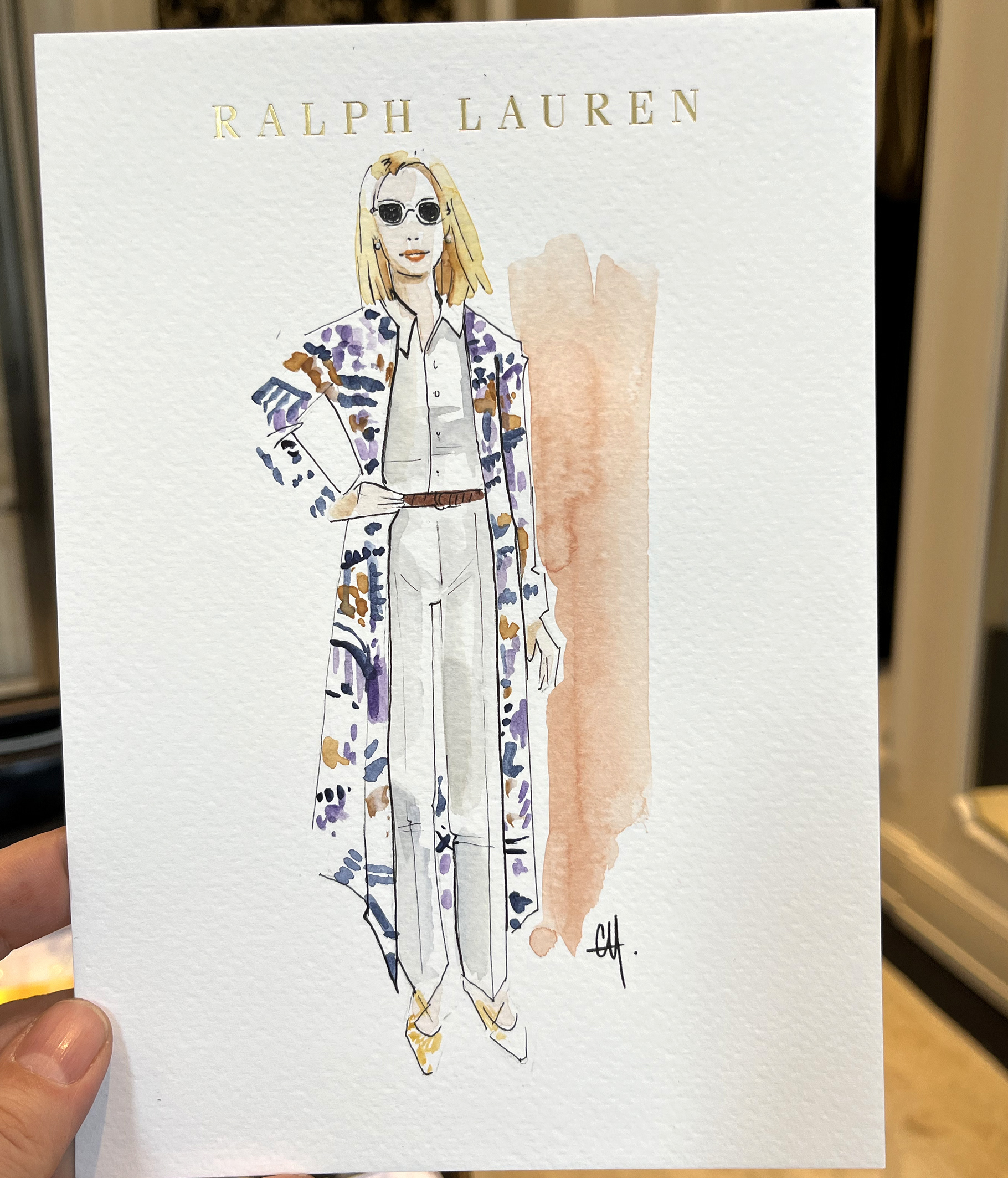 Live Drawing Ralph Lauren Montaigne Journée de la Femme