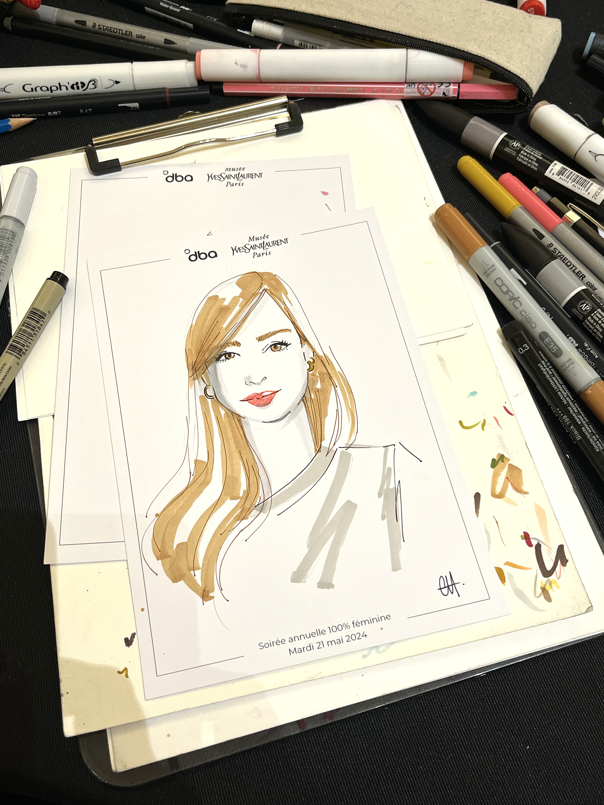 Live Drawing Musee Yves Saint Laurent Mai 2024