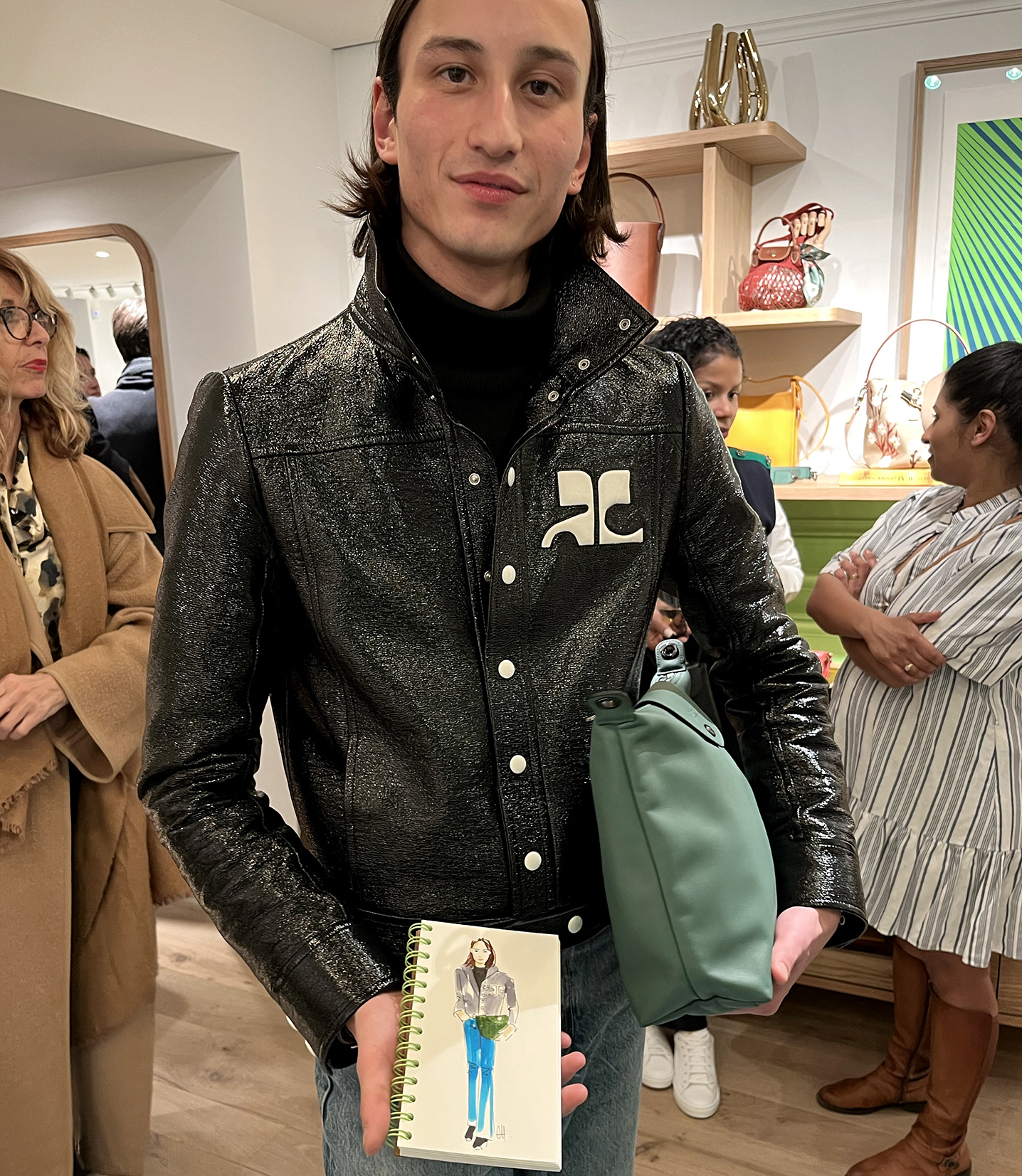 Longchamp Animation dessin pour l'ouverture de la boutique Avignon