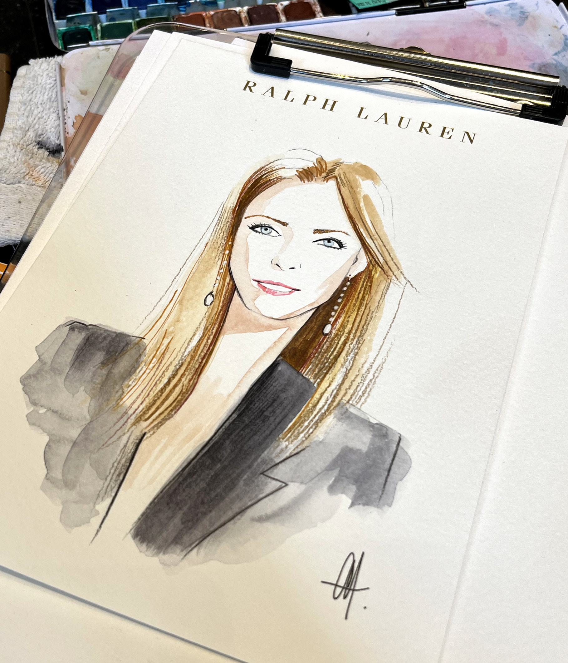 Live Drawing Ralph Lauren Montaigne Journée de la Femme