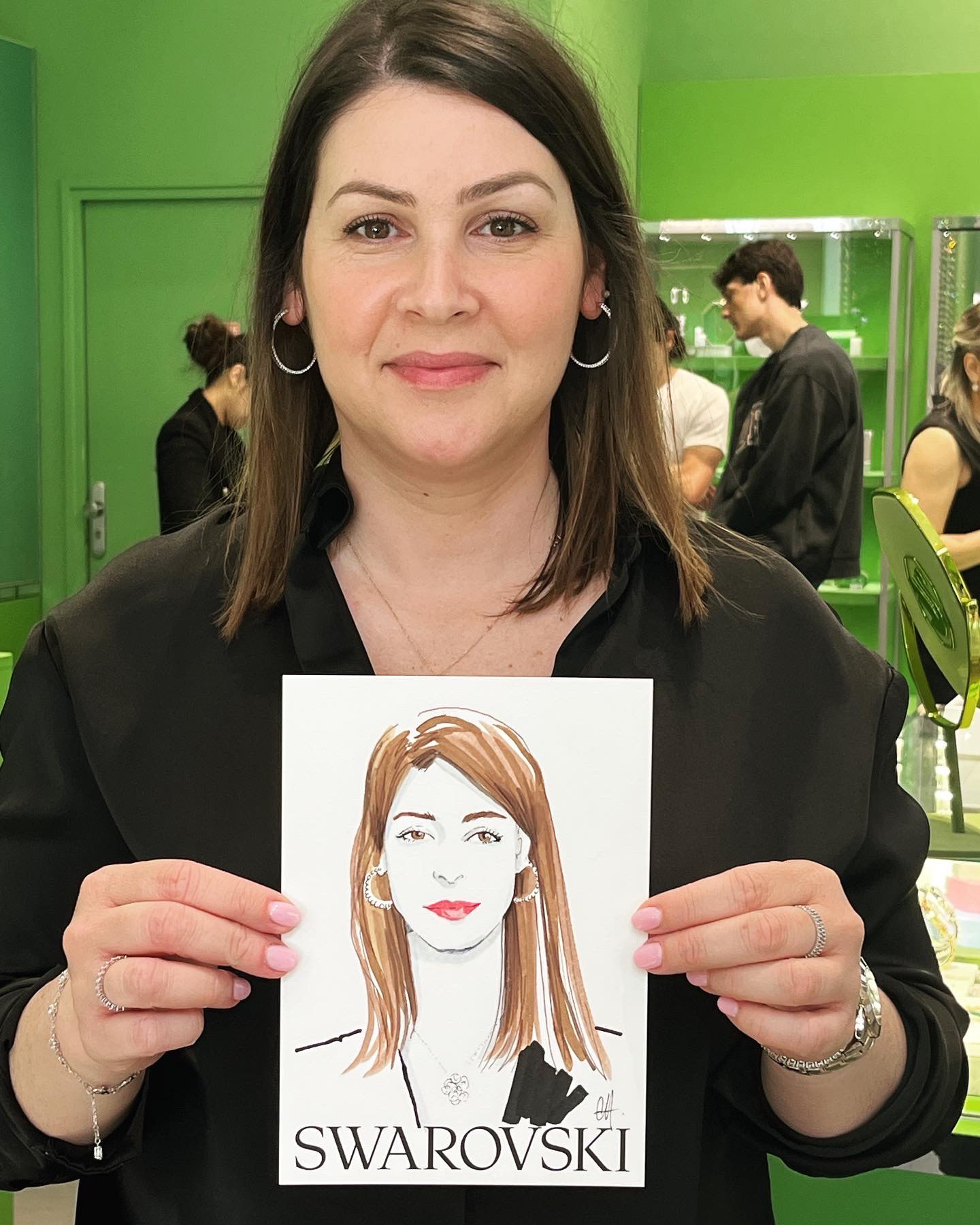 Live Drawing Swarovski Aeroville  Fete des Mères 2024