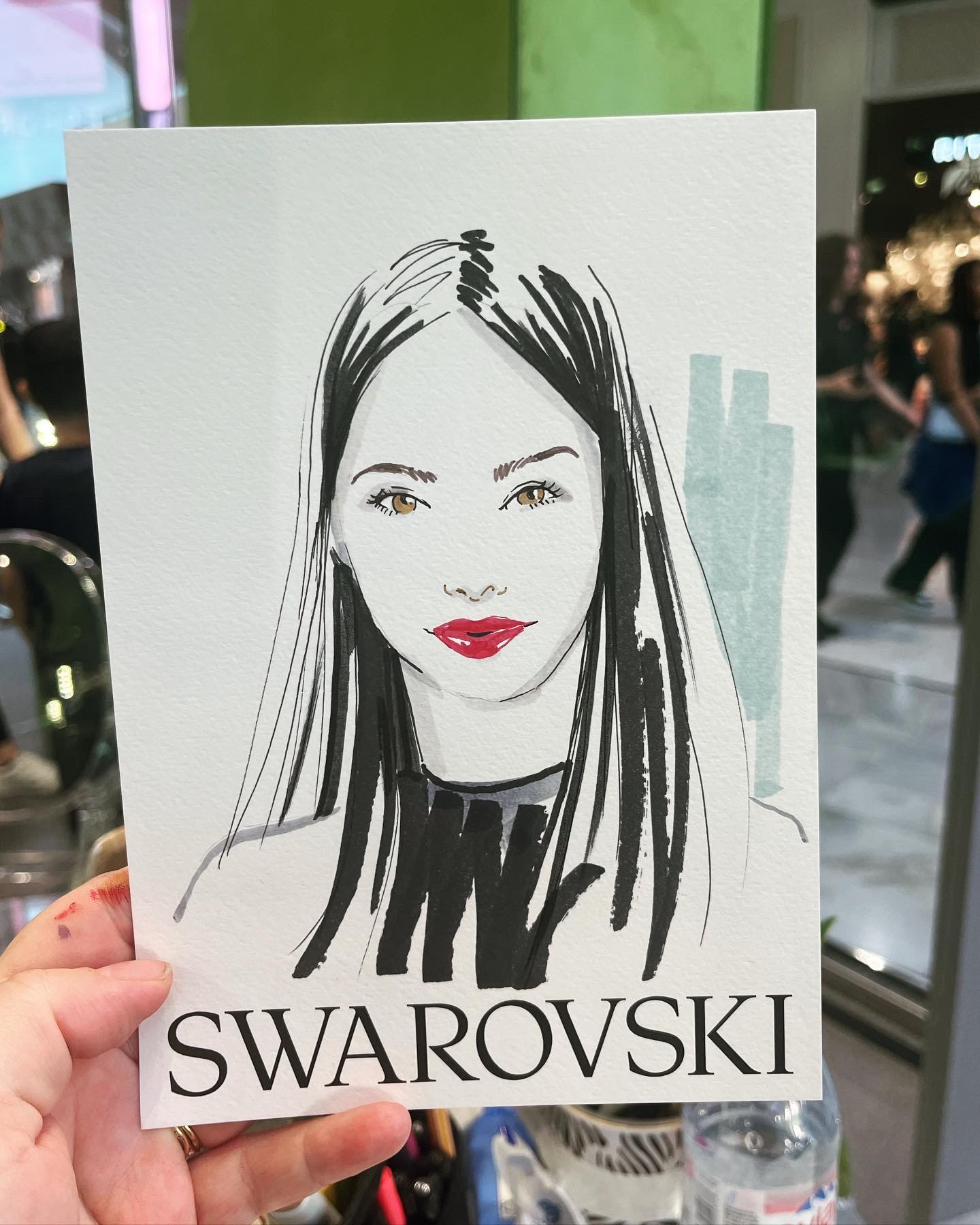 Live Drawing Swarovski Aeroville  Fete des Mères 2024