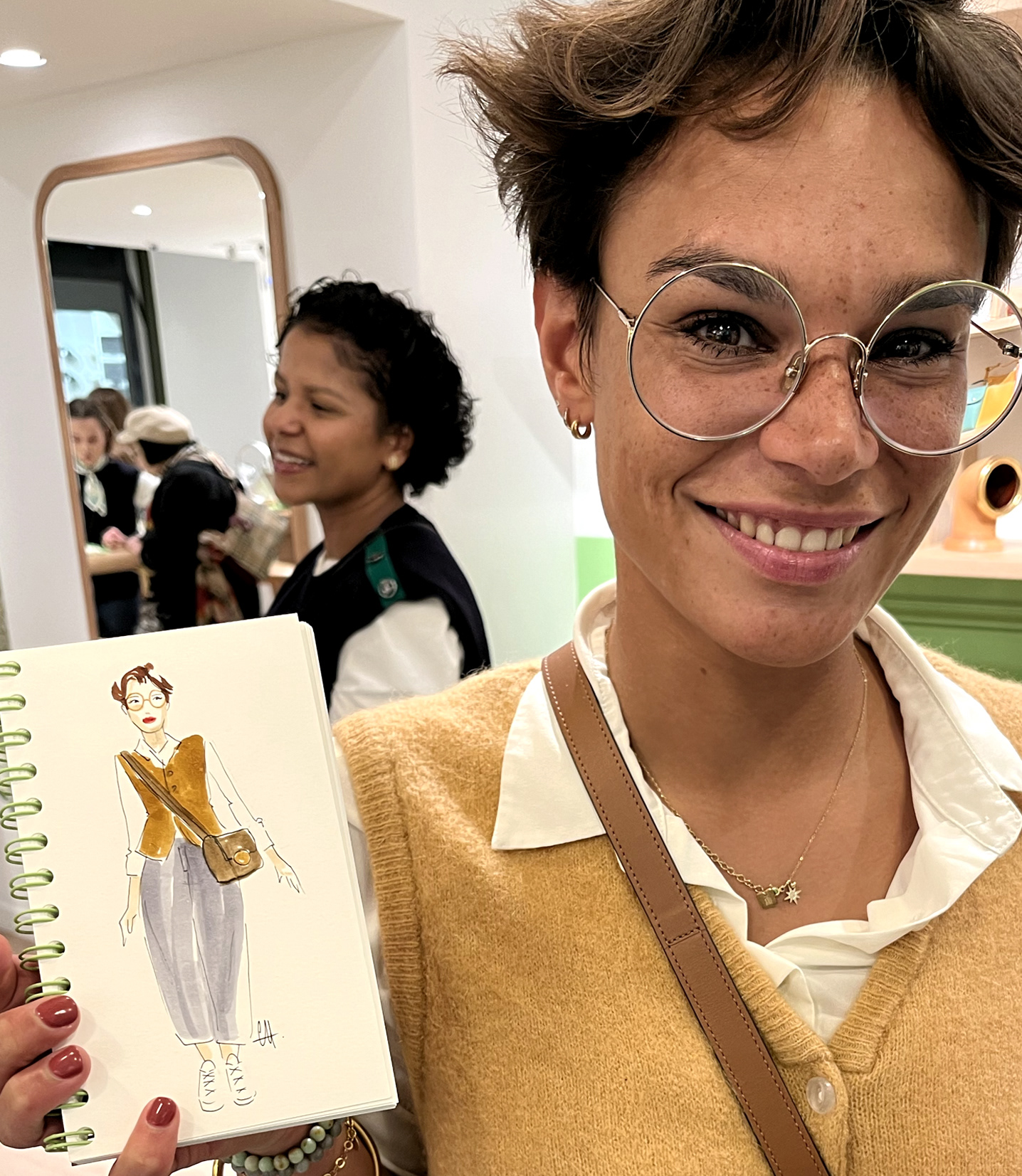 Longchamp Animation dessin pour l'ouverture de la boutique Avignon