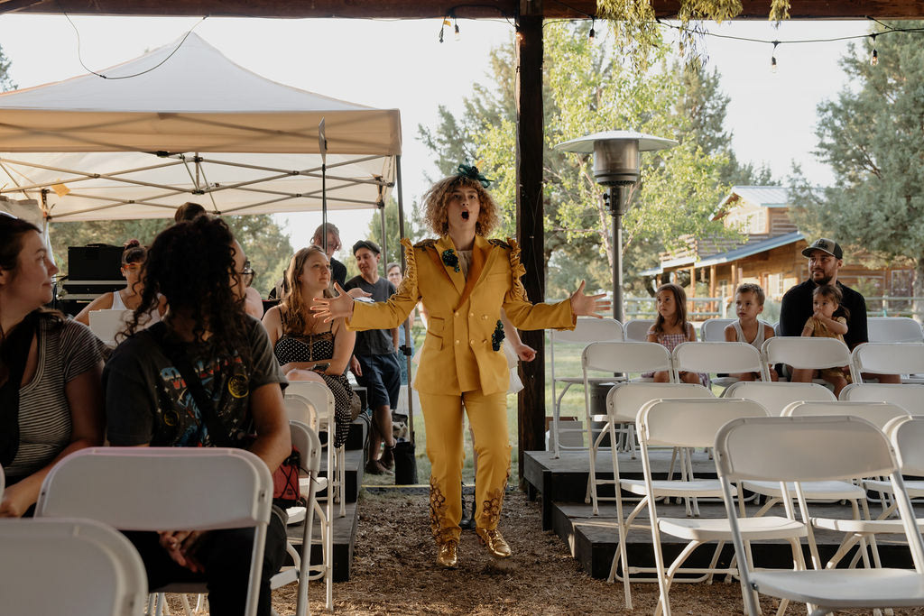 man in yellow suit