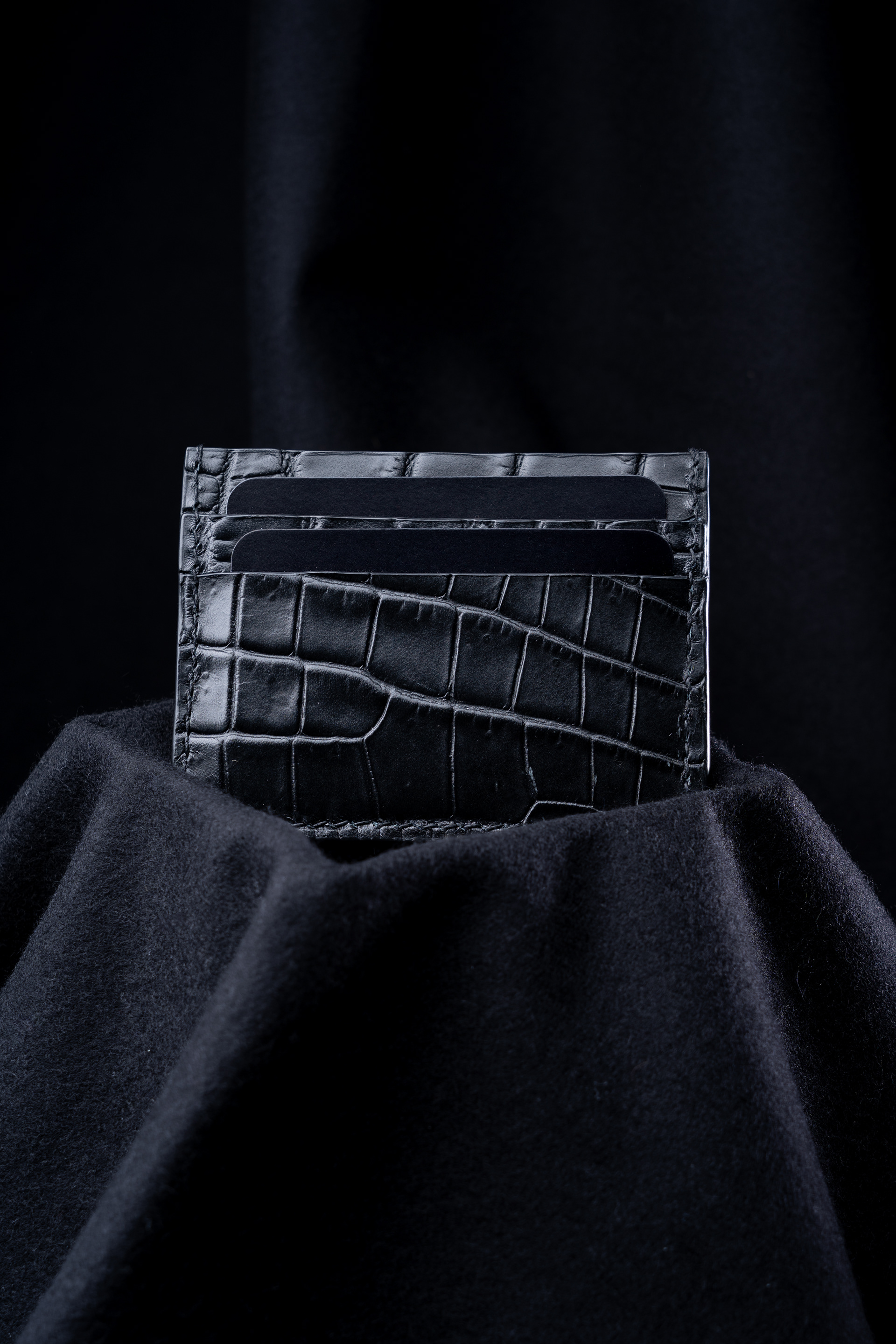 Laura Chlass "SMALL LEATHER GOODS" - CROCODILE EMBOSSED CARDHOLDER