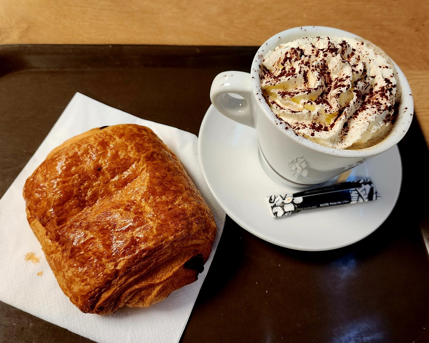 Chocolatine and Cappuccino to start my day
