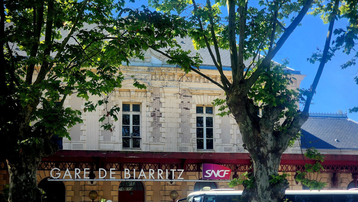 arrival at the train station