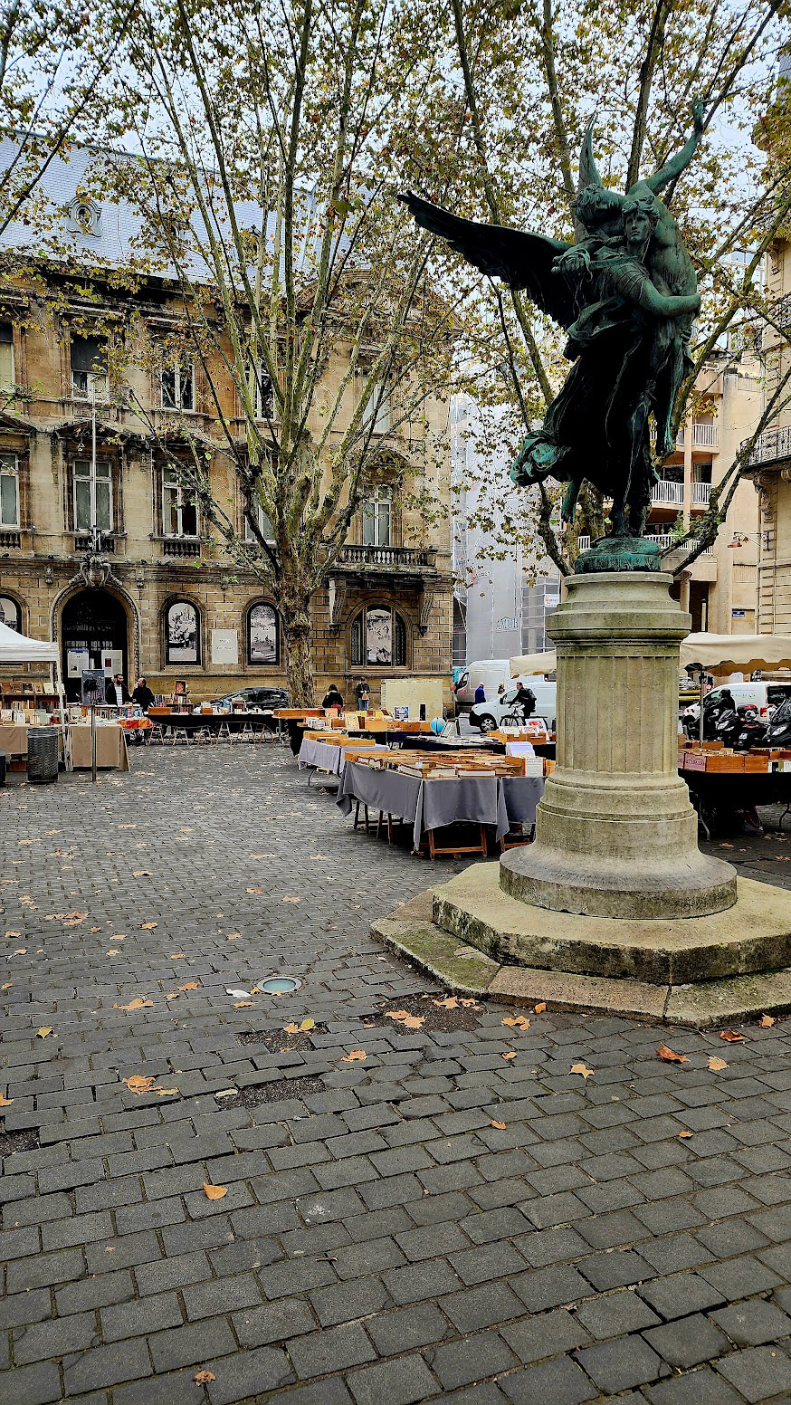 Pop-up shop with not only records, but books, posters, postcards, etc.