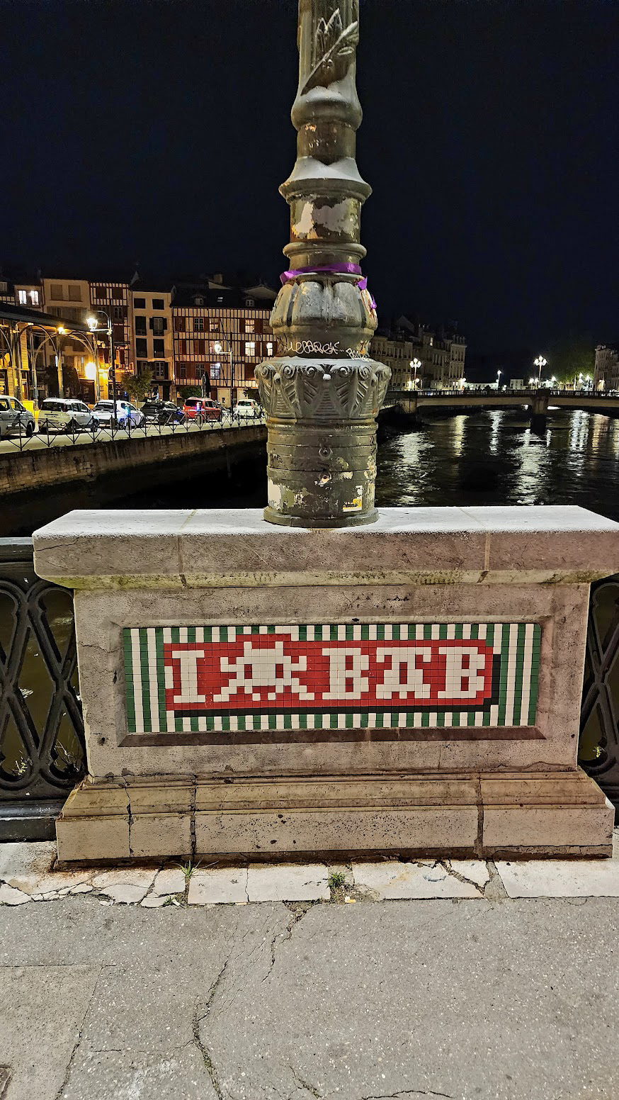 Bridge Over adour At Night