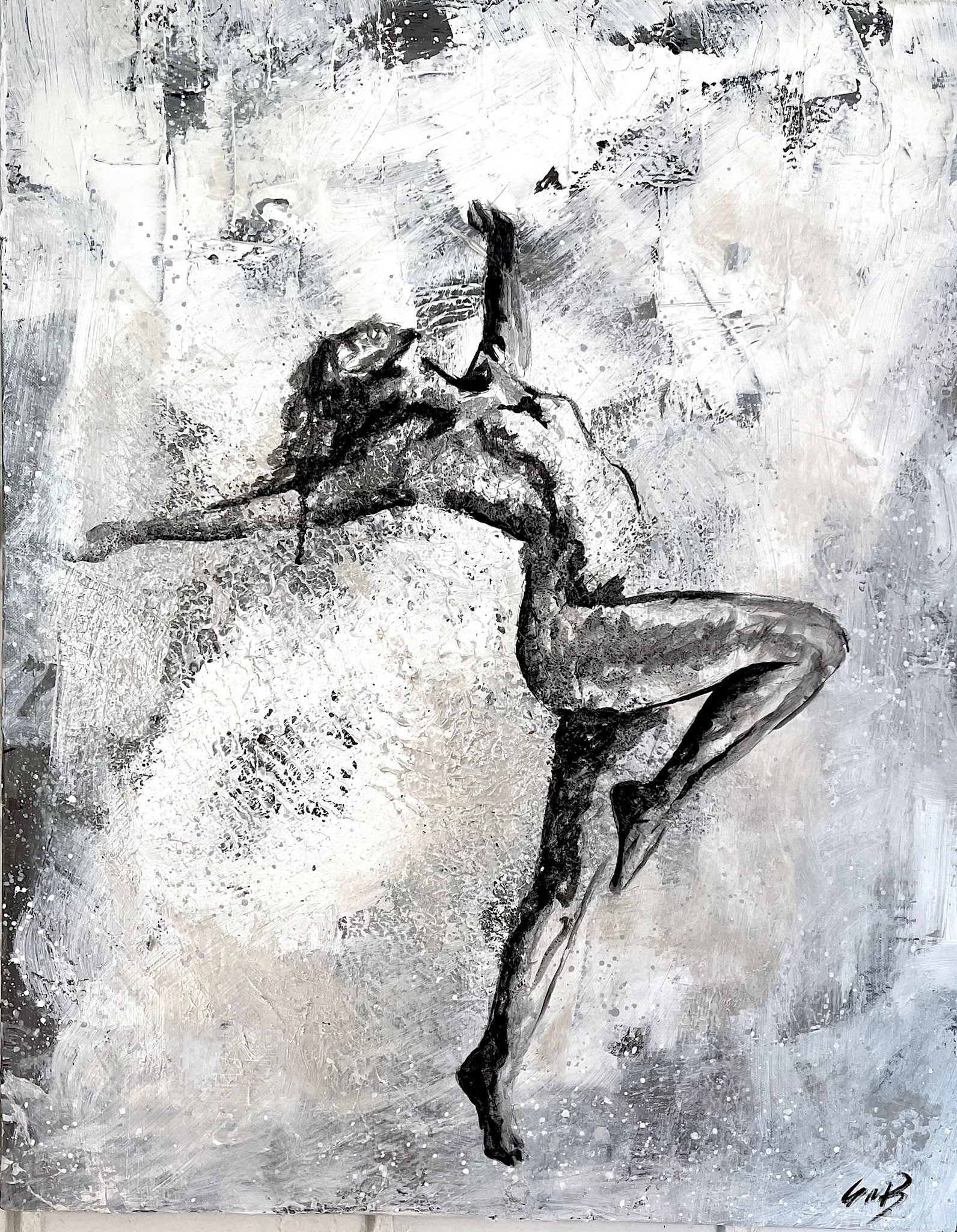 Live painting sold at auction. 24 in. x 36 in.