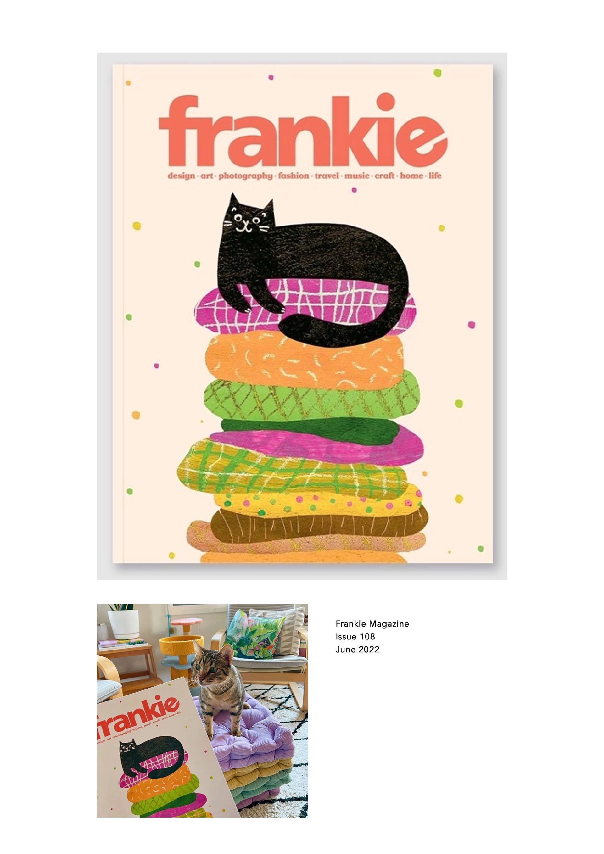Cover artist Frankie Magazine June 2022