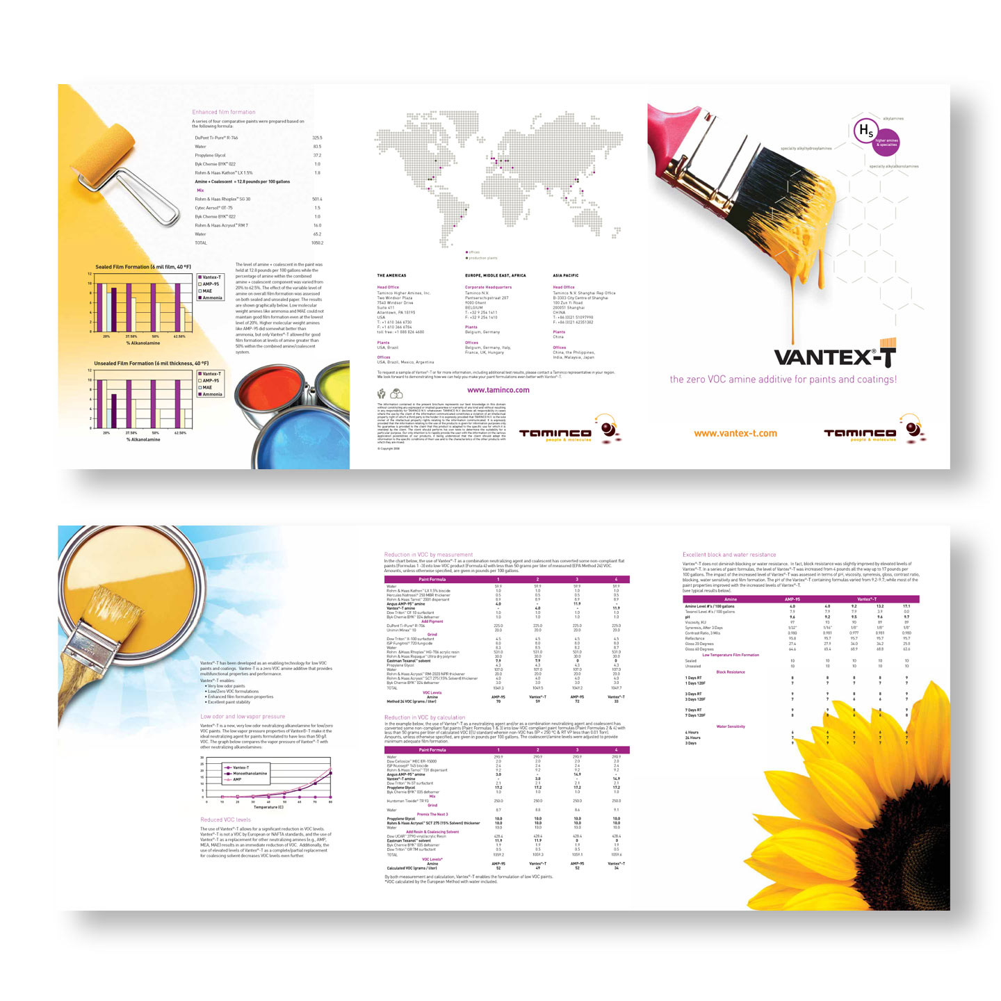 Taminco VANTEX-T Tri-Panel Product Brochure design
