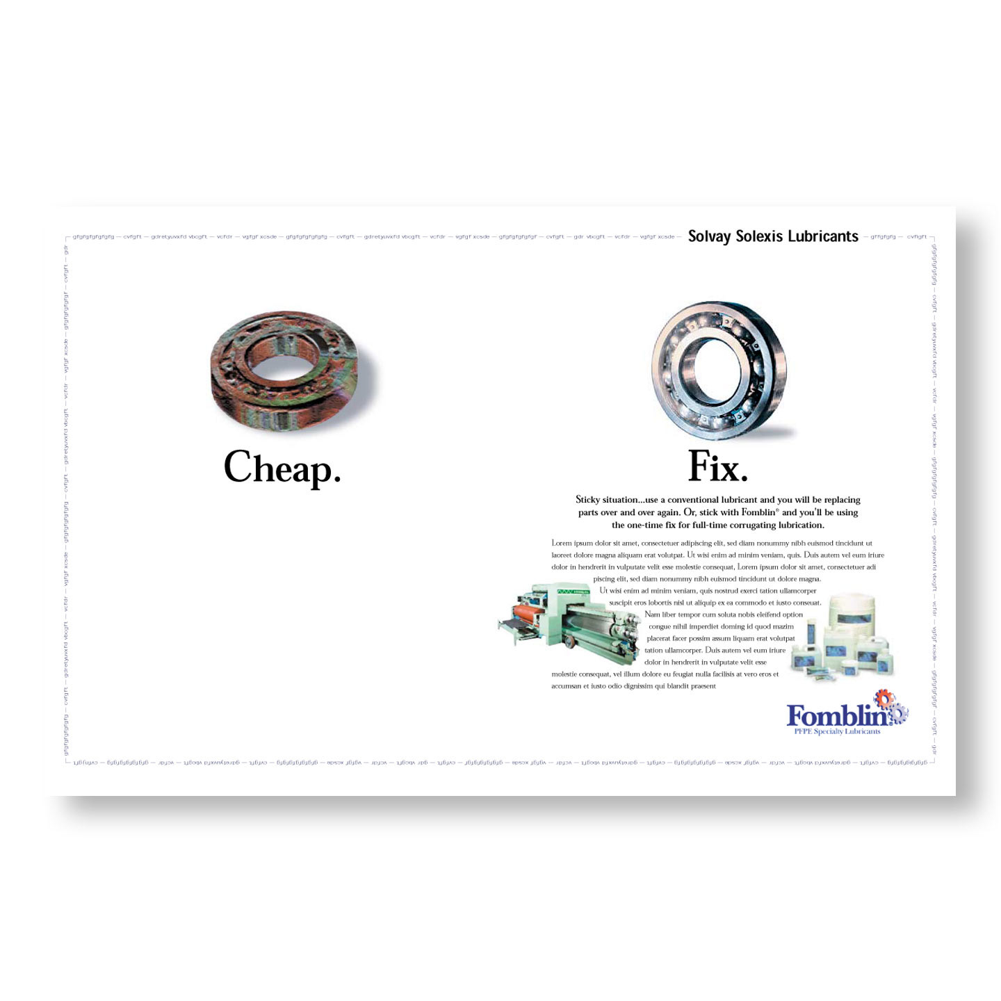 Solvay Solexis Spread Page Product Print Ad design