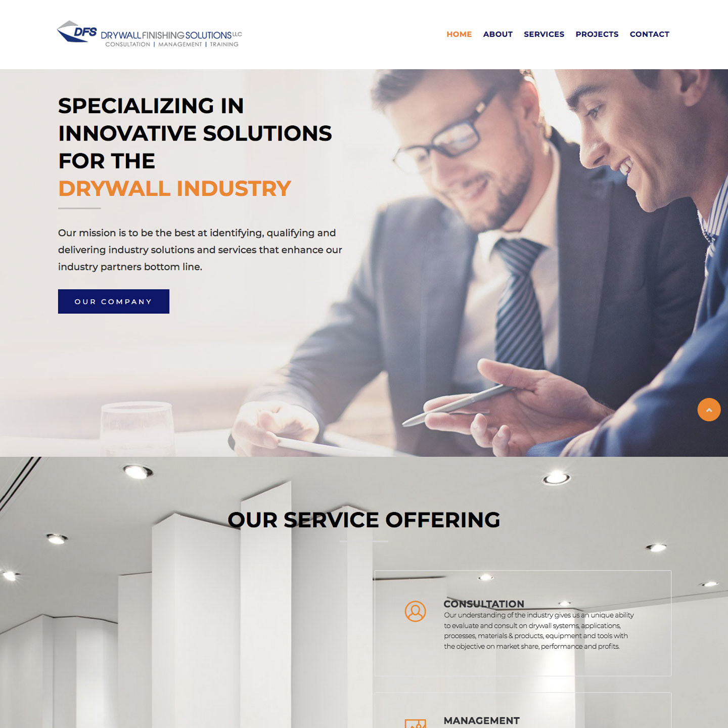 drywallfinishingsolutions.com website design