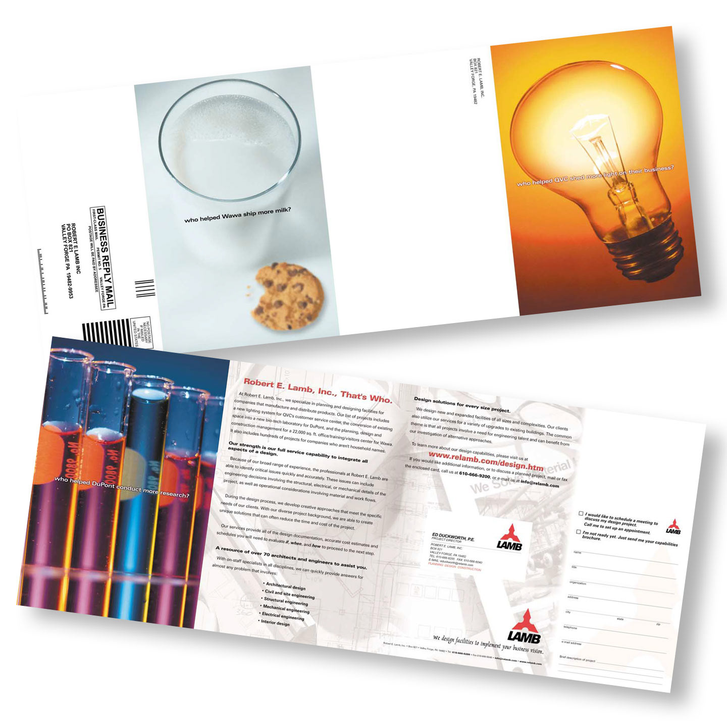 Robert E LAMB Services Direct Mail design