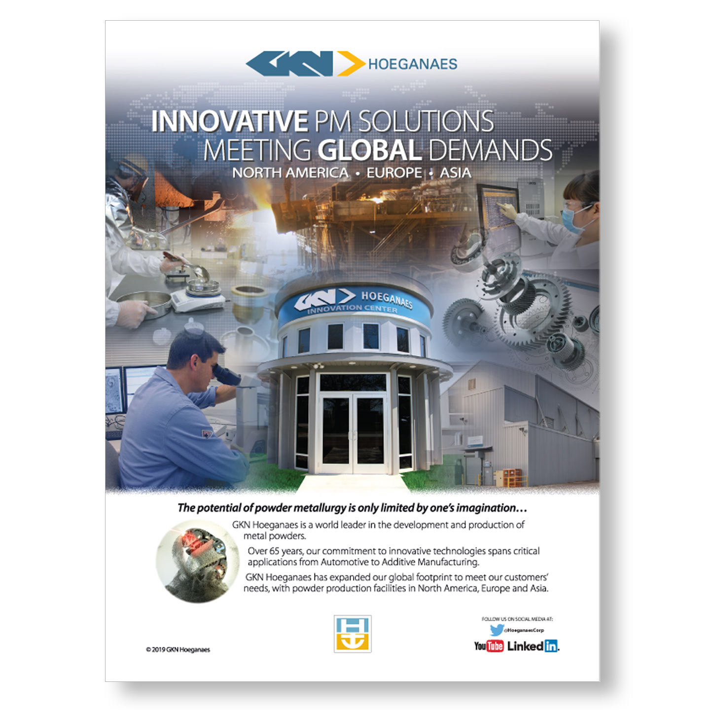 GKN Hoeganaes Global 1pg Print Ad design