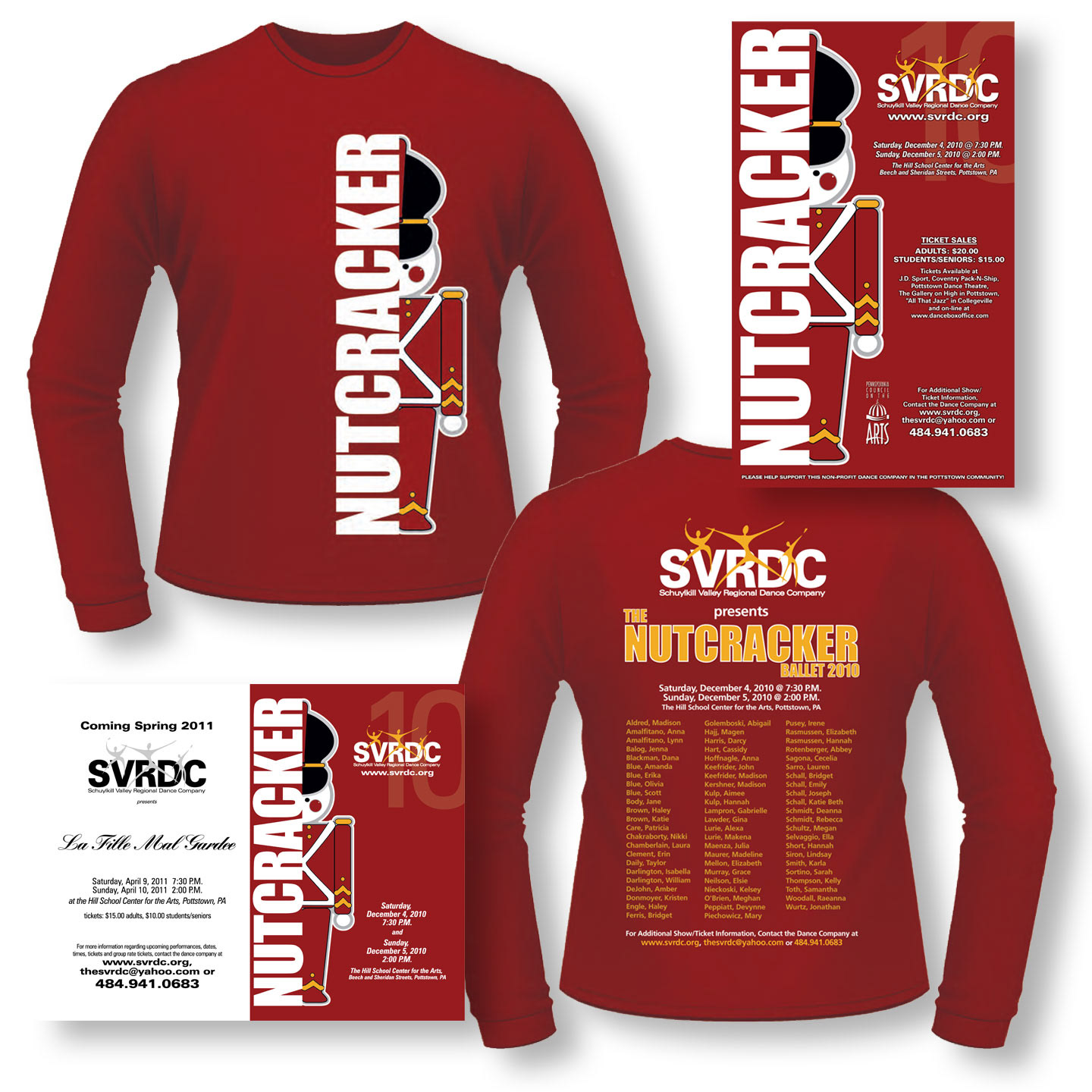 SVRDC NUTCRACKER Performance T-Shirt, Poster, Program design