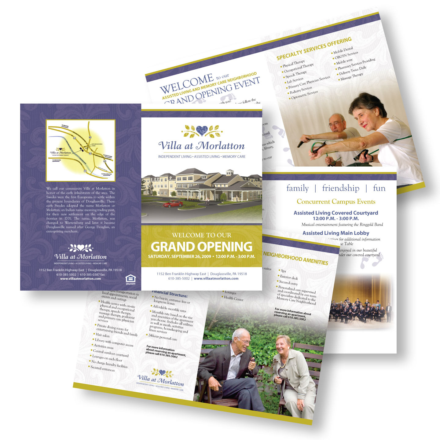 Villa at Douglassville Grand Opening Brochure design