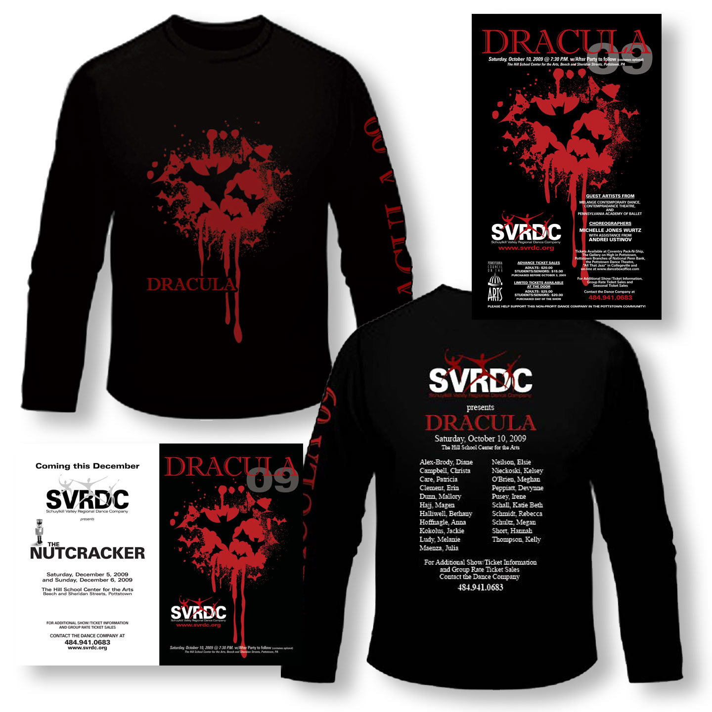 SVRDC DRACULA Performance T-Shirt, Poster, Program design