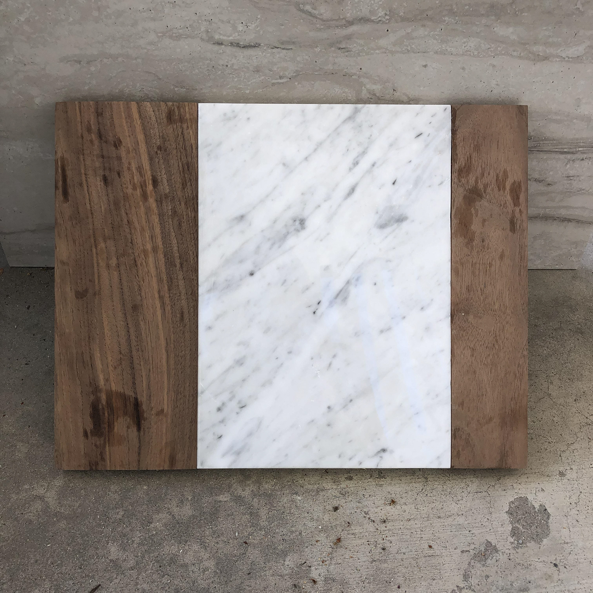 Walnut and Vintage Marble Charcuterie Board