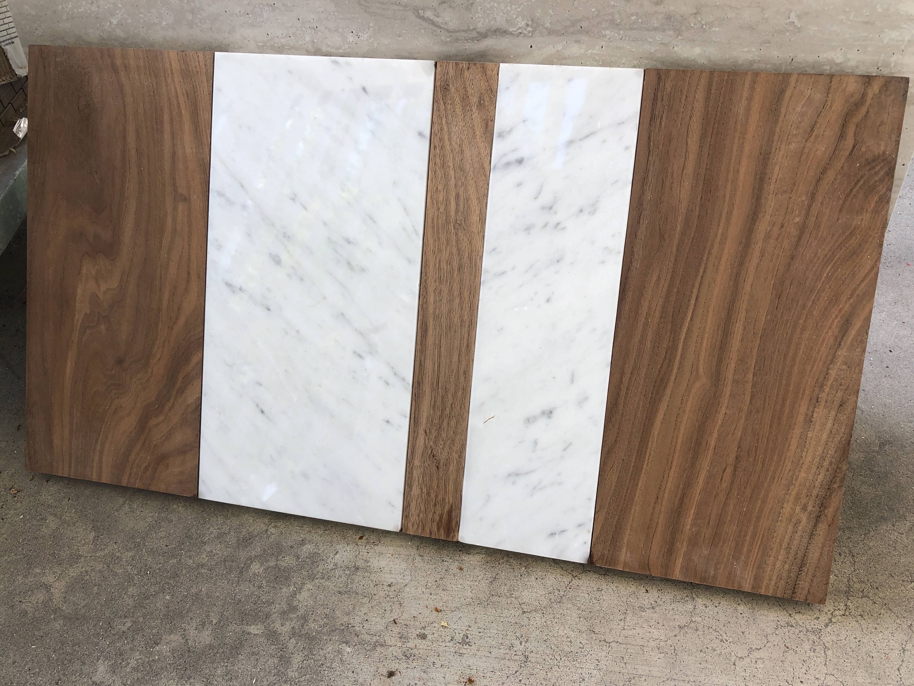 Walnut and Vintage Marble Charcuterie Board