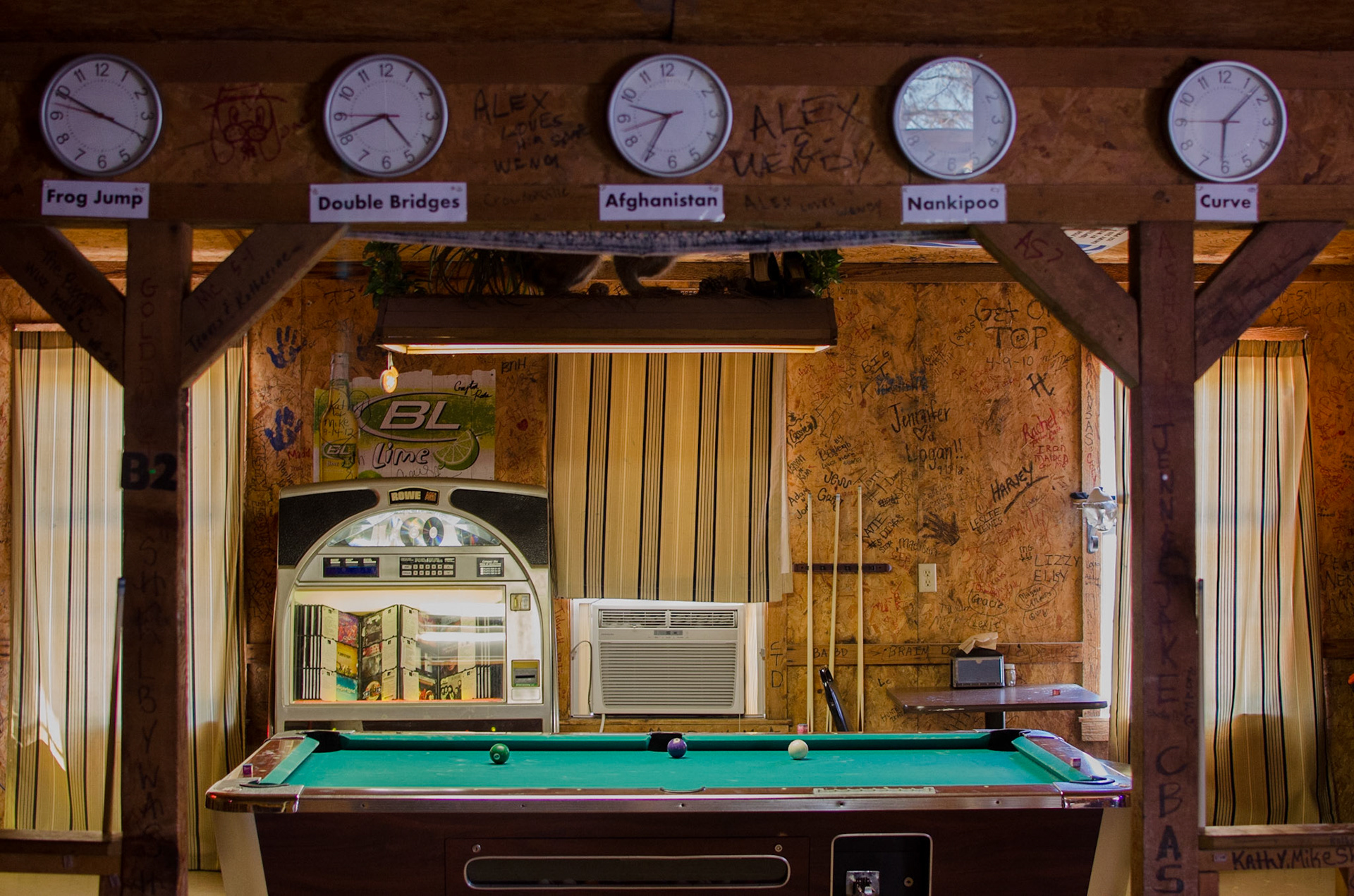 Pool table at Chisolm Lake Store. Ripley, Tn.