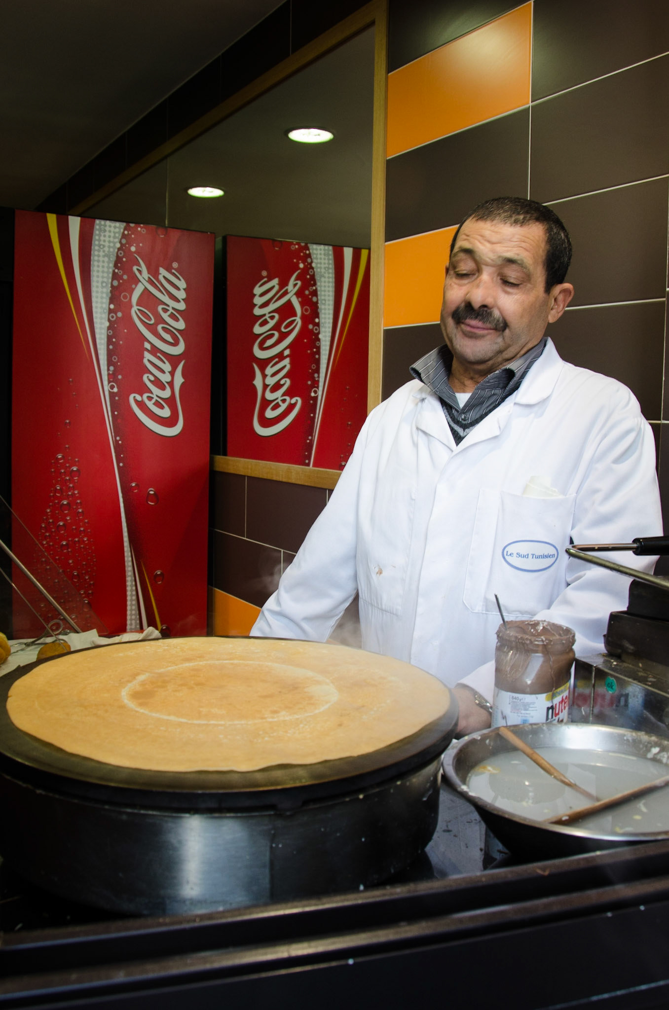 Crepe maker in Paris, France