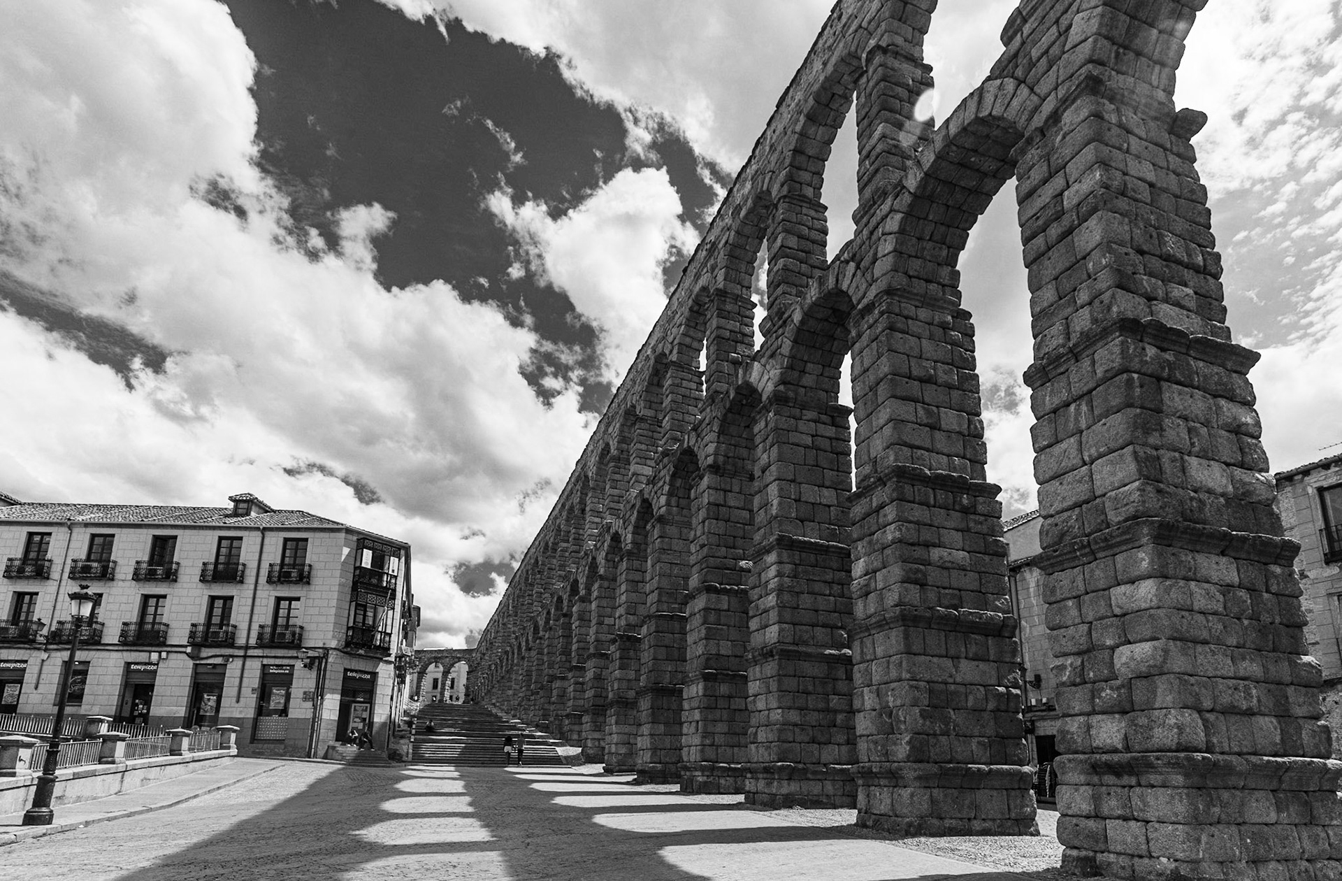 Roman Aqueduct in Segovia, Spain