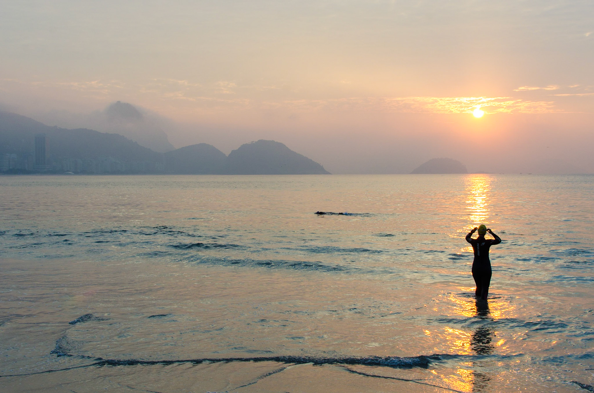 Copacabana Beach at Sunrise, Rio de Janerio, Brazil