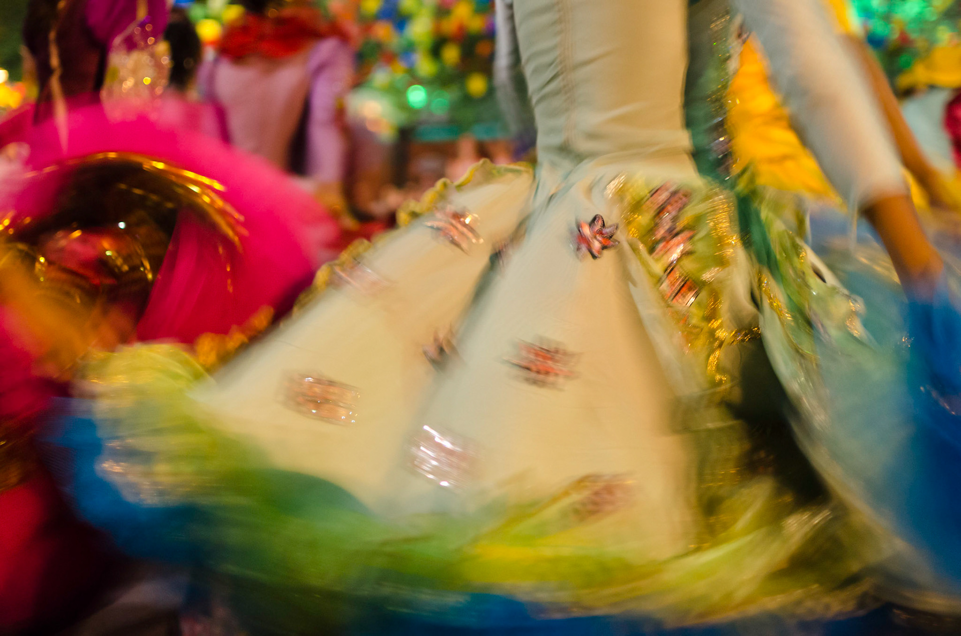 Dancers at the Quadrilha Festa junina, Mercado dos Pinhoes. Fortaleza, Brazil.