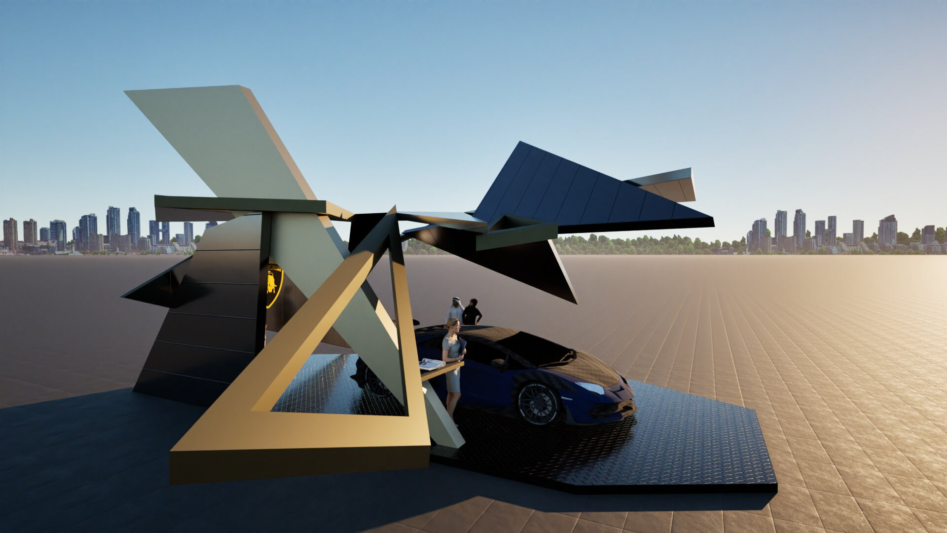 DAY TIME - ANGLED FRONT VIEW