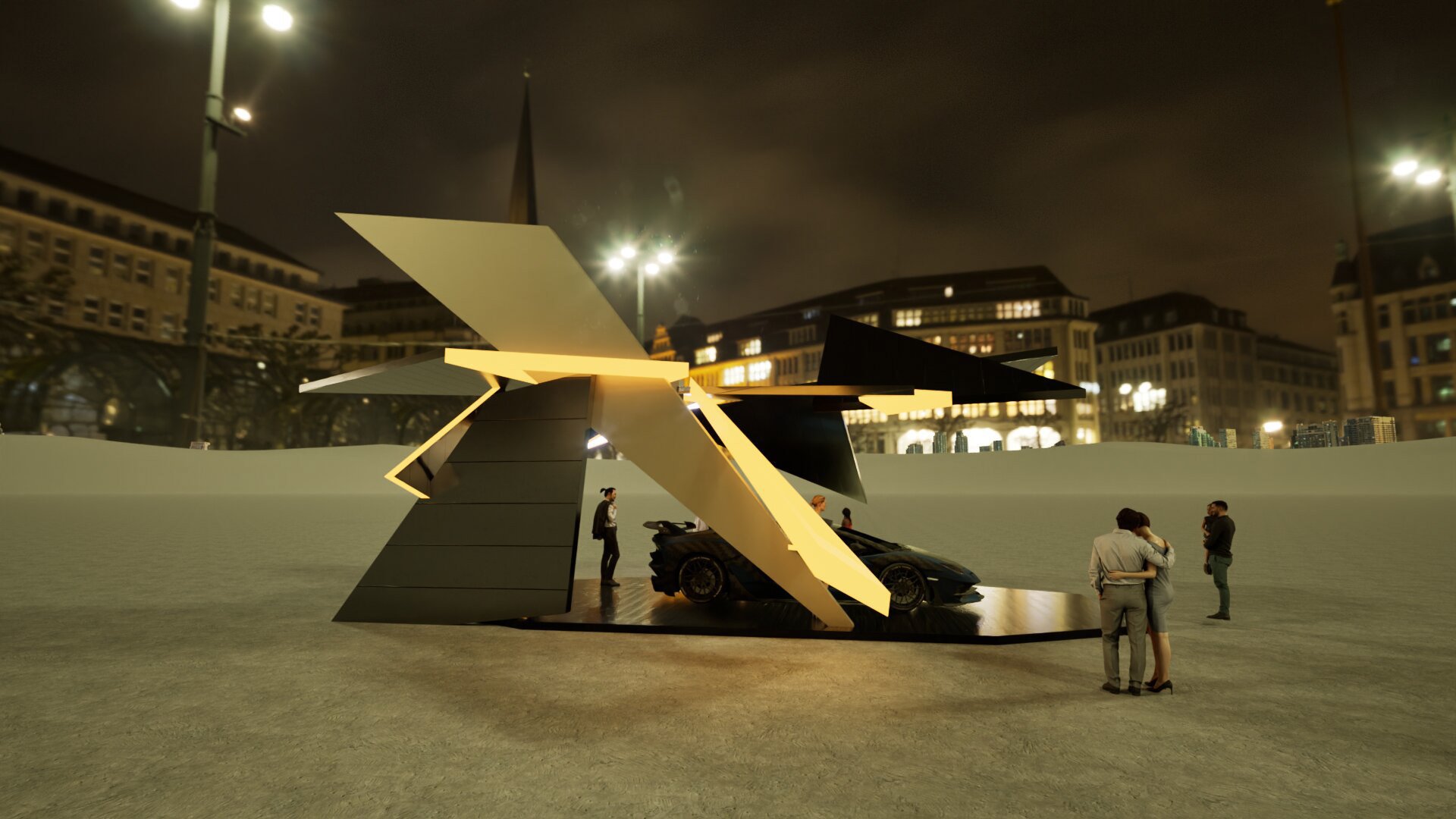 NIGHT TIME - FRONT VIEW