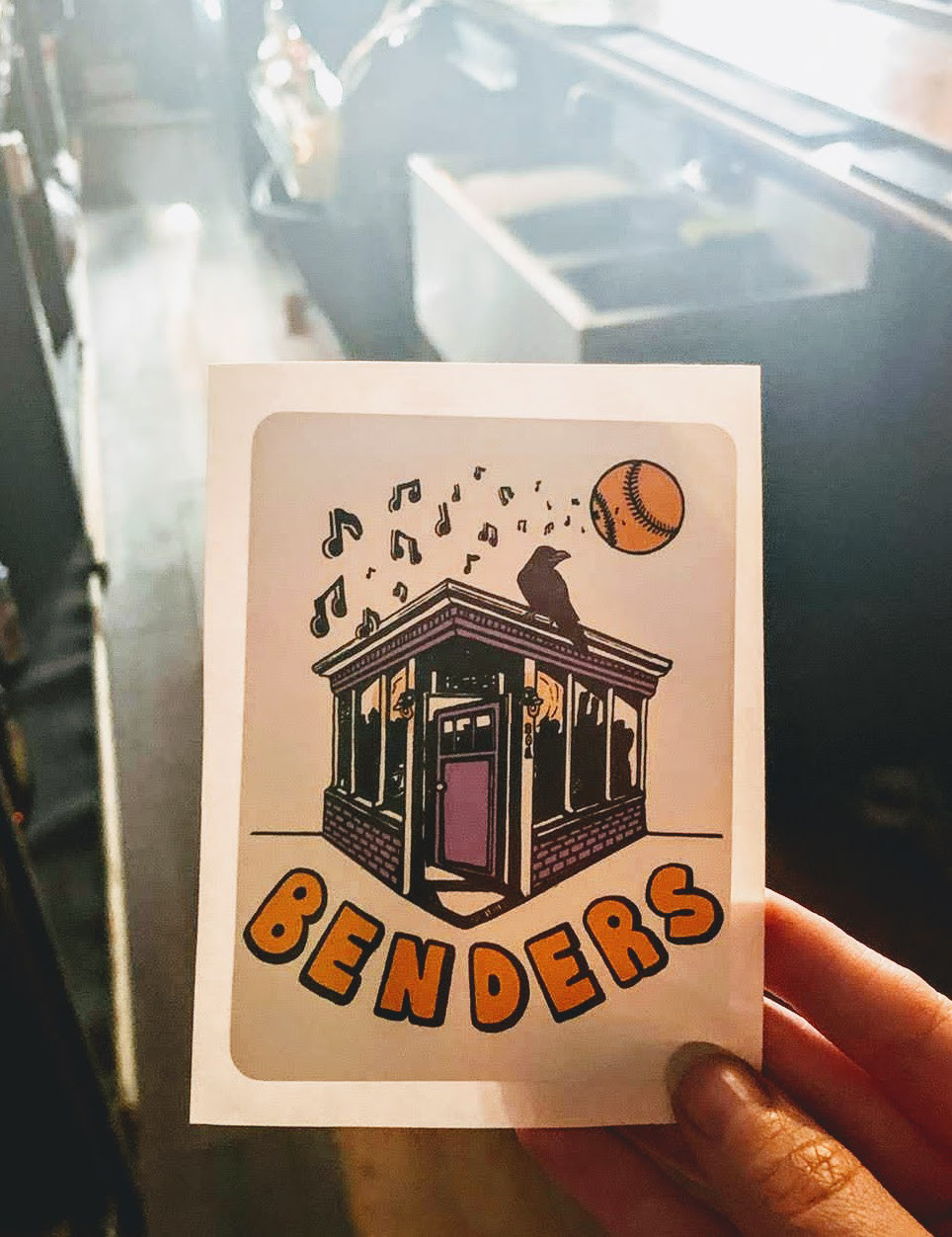 Fells Point bar Benders, sticker design