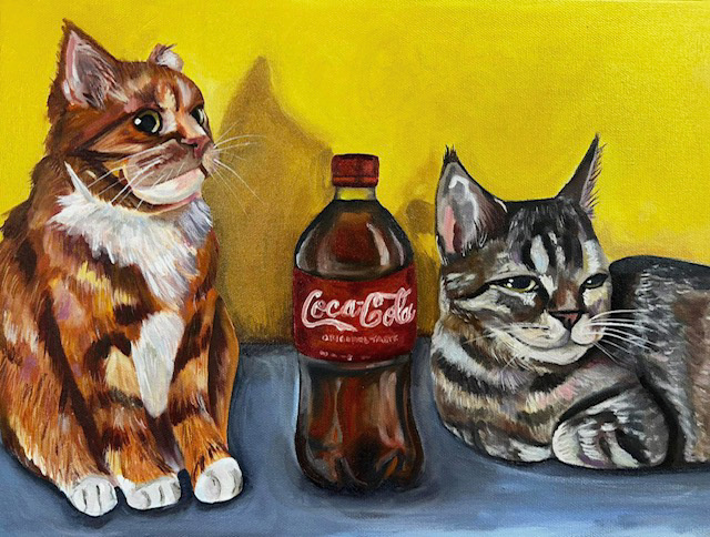 Coca-Cola Still Life with Cats