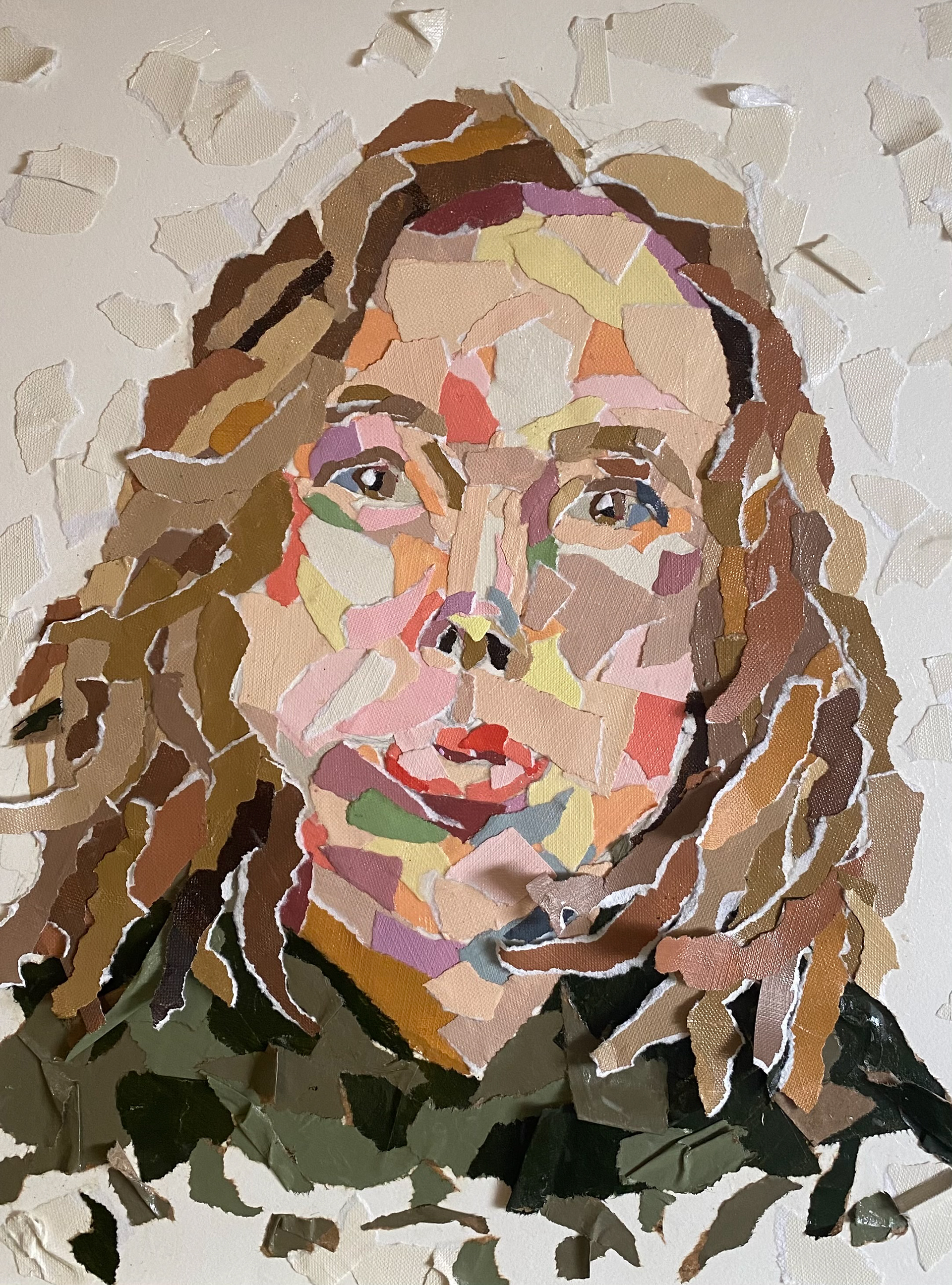 Myself, made of torn paper and glue