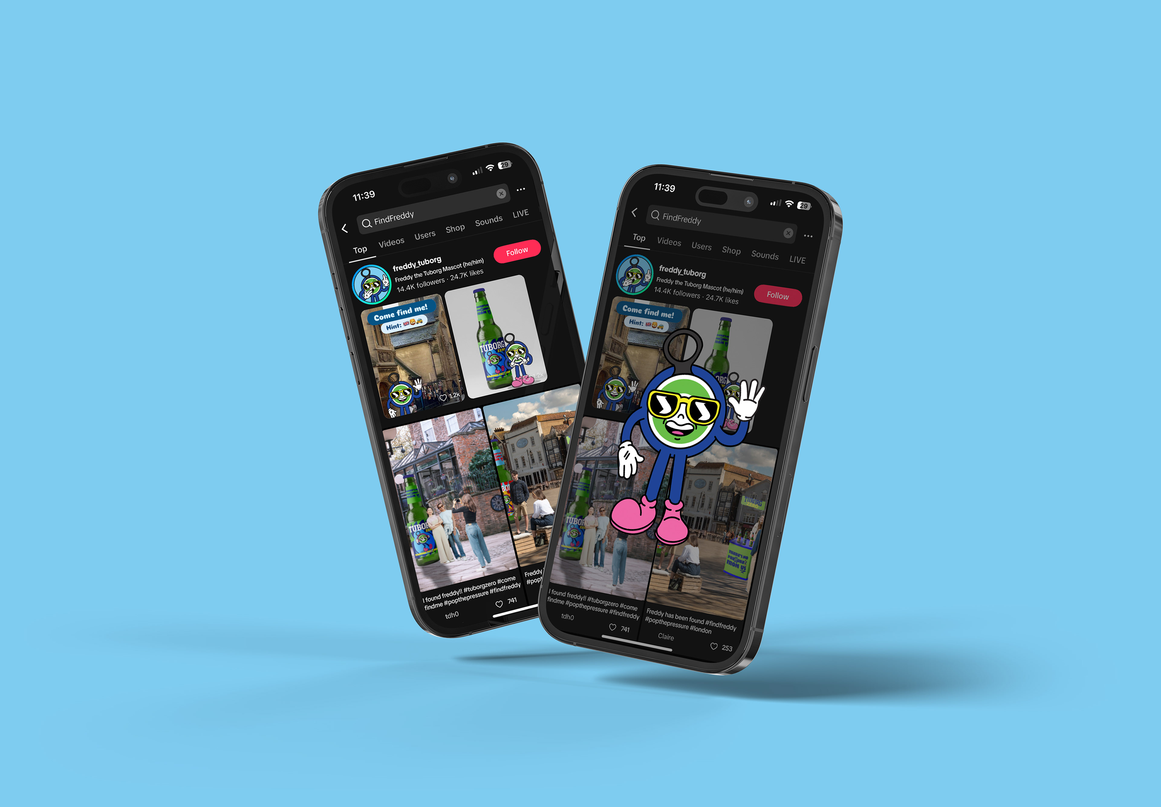 Freddy's TikTok with pop up graphic 