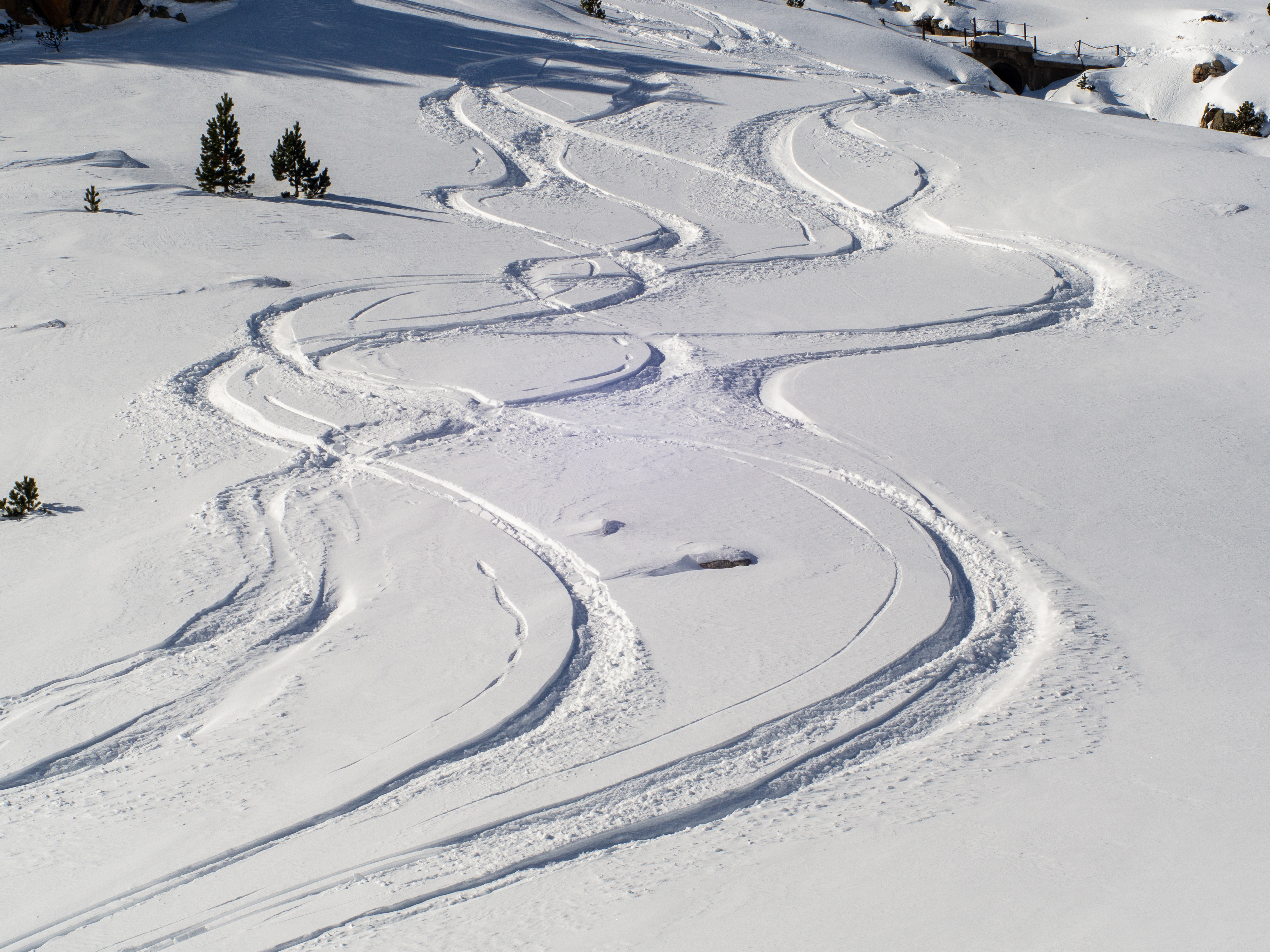 Traces en dessous de refuge