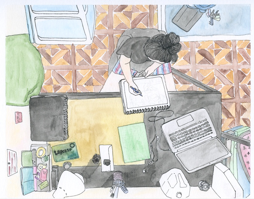 Observation Drawing (2018), water color on paper_9x12