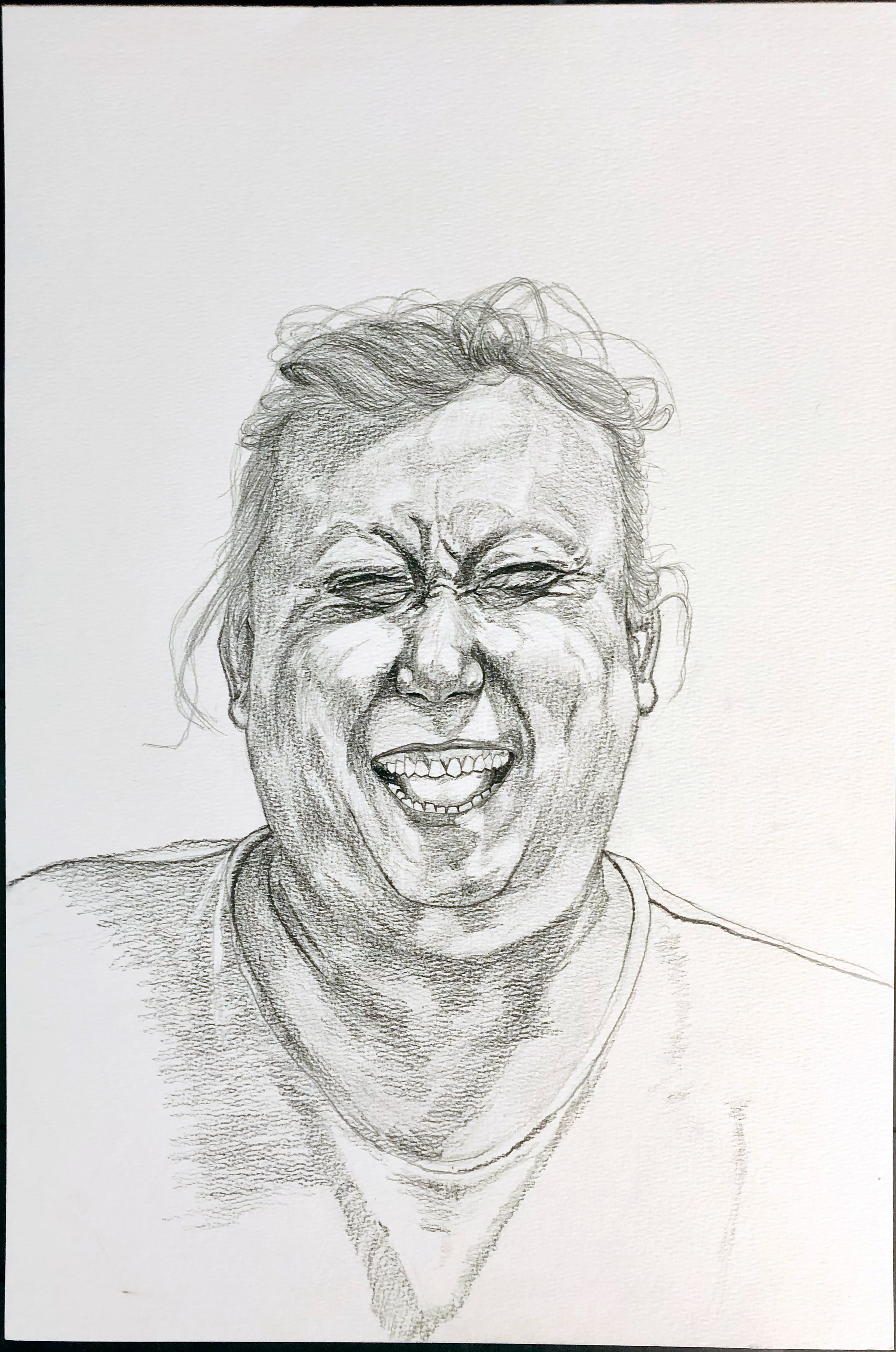 Coping Mechanism: Humor (2021), pencil on paper_11x14