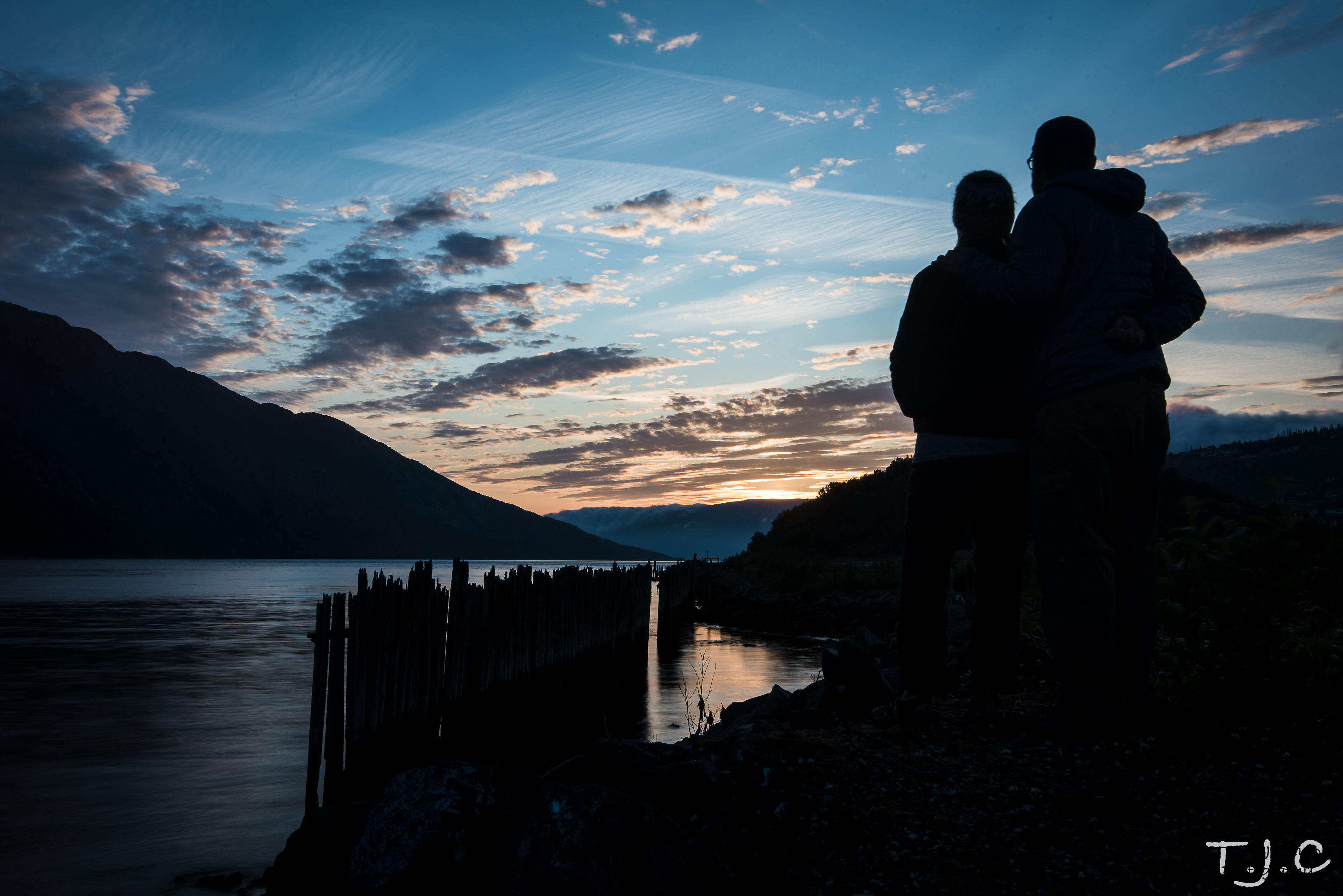 Midnight Sun - Our First Sunset in over a month. Just below the Arctic Circle, Norway