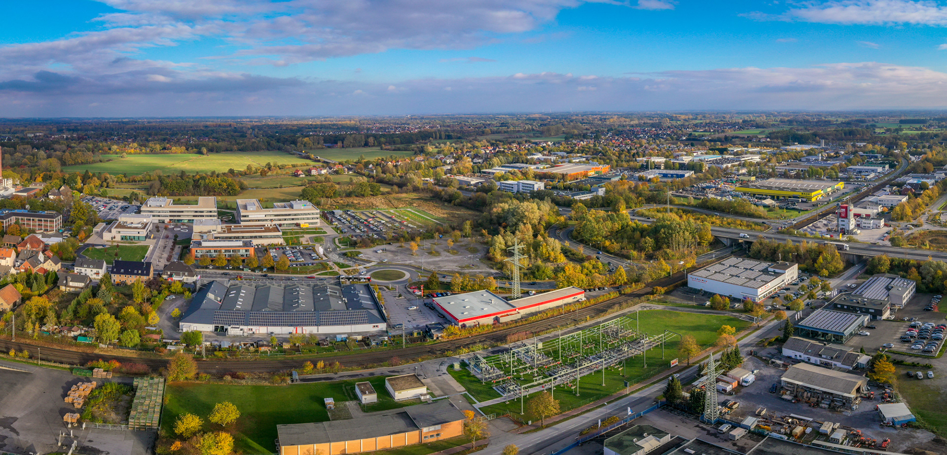 Das alte KU-Gelände östlich der Hochschule